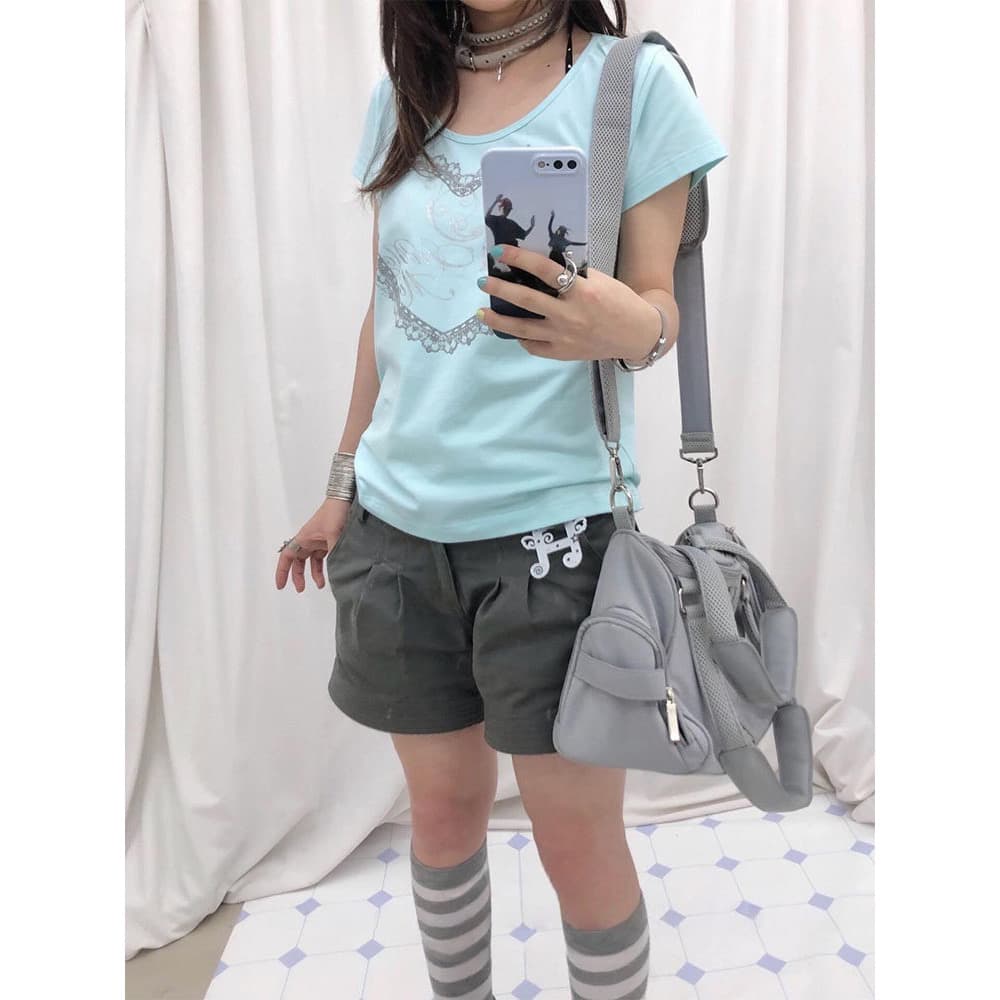 순면 40 210 그램 반팔 티셔츠 여성 이미지 4