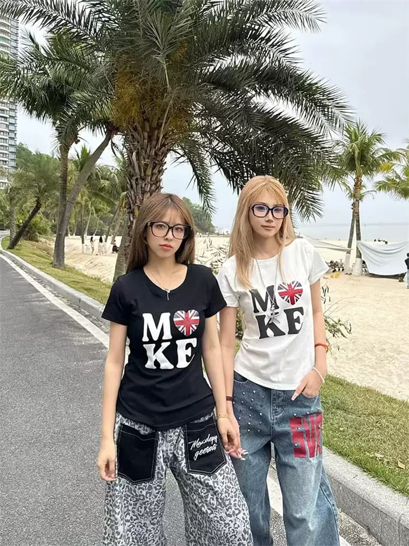 순면 40 220 그램 92 면 8 암모니아 Lun 긍정적 인 어깨 반팔 티셔츠 여성