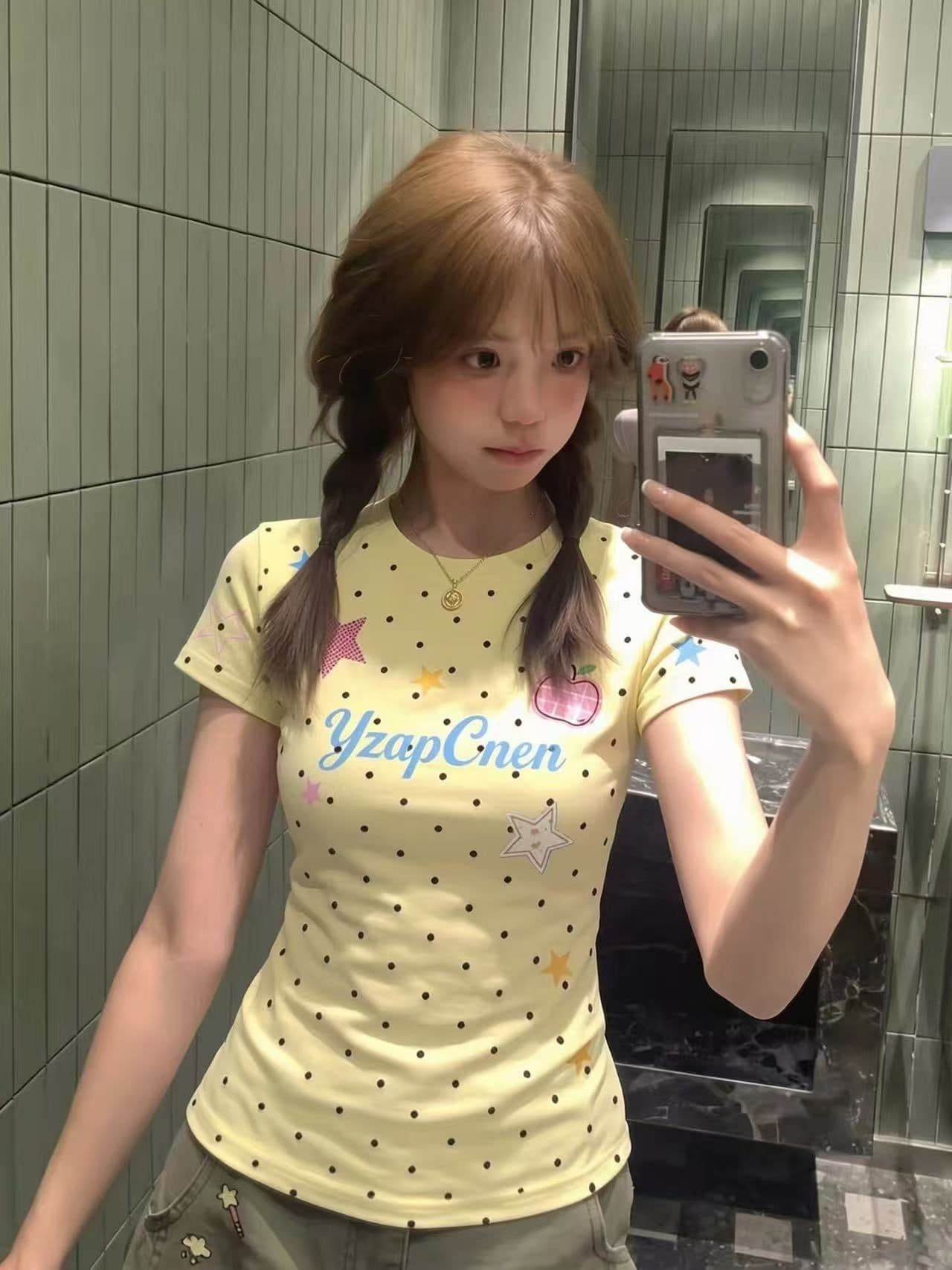 220 그램 40 빗질하다 92 면 8 암모니아 Lun 이후 패키지 칼라 몸매 가꾸기 슬림해 보이는 긍정적 인 어깨 반팔 티셔츠 상세 이미지 2