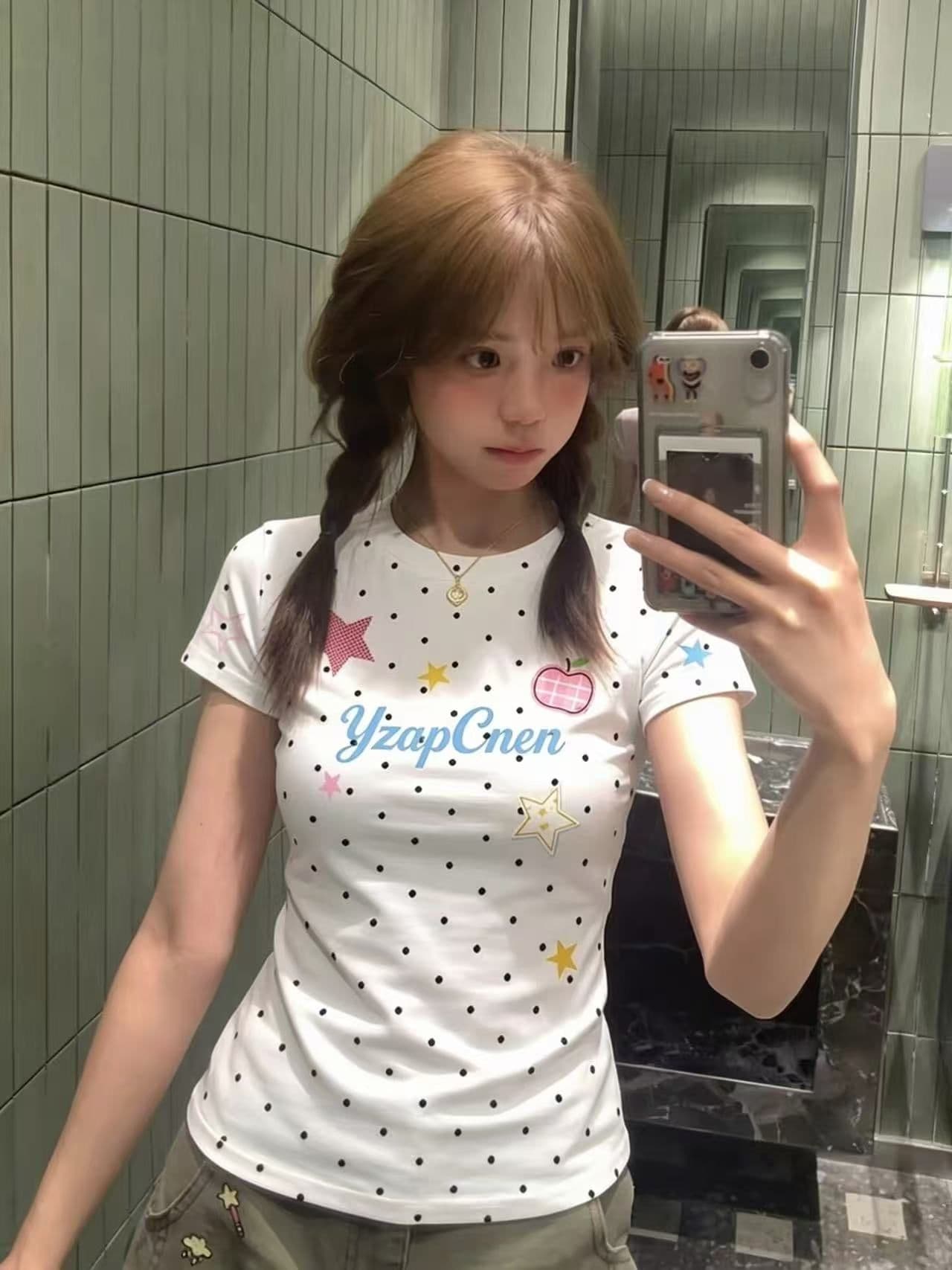 220 그램 40 빗질하다 92 면 8 암모니아 Lun 이후 패키지 칼라 몸매 가꾸기 슬림해 보이는 긍정적 인 어깨 반팔 티셔츠 상세 이미지 4