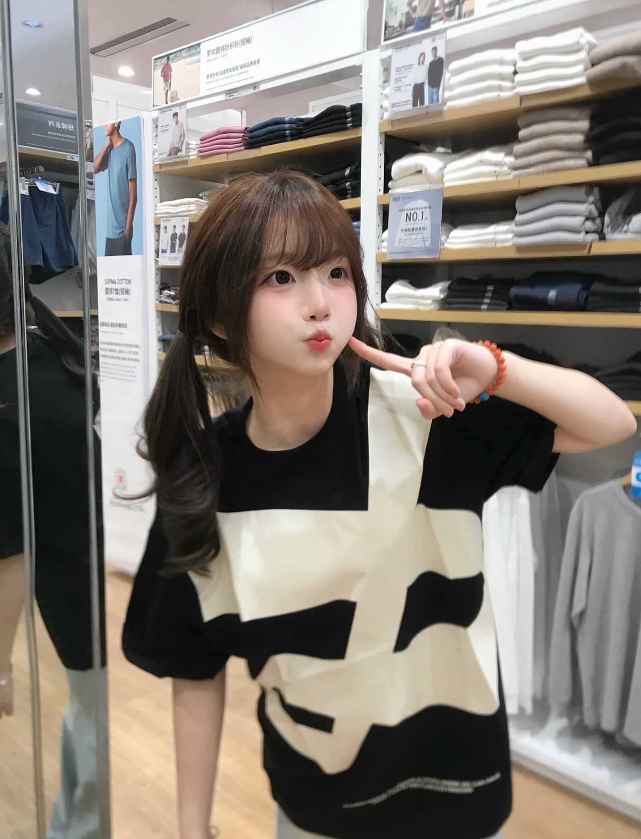 순면 220 그램 빗질하다 닫기 한국 스타일 새로운 다용도 캐주얼 맨위 반팔 티셔츠 여성 상세 이미지 2