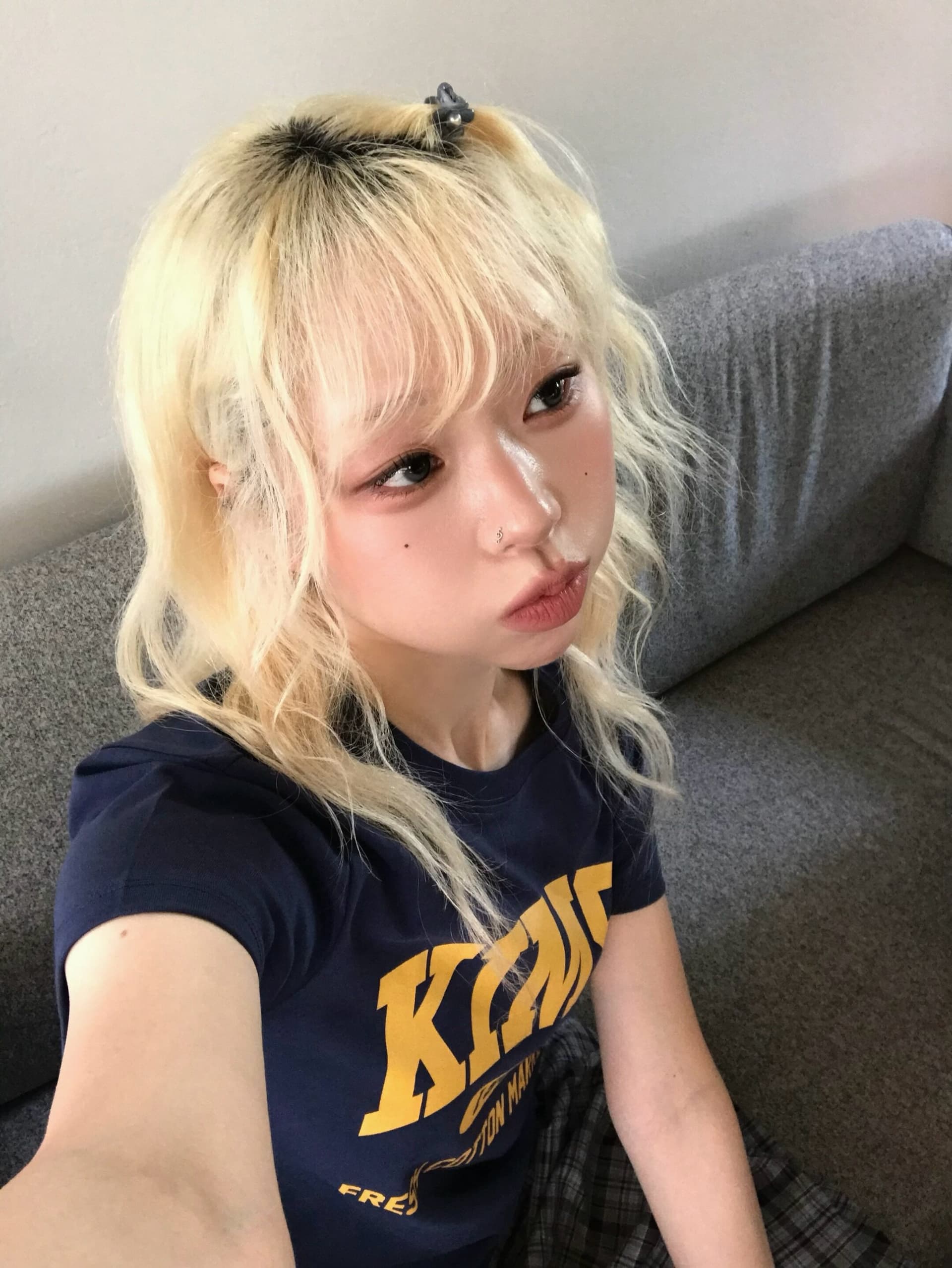 아메리칸 레트로 순면 새로운 프린트 몸매 가꾸기 허리 수축 반팔 티셔츠 여성 이미지 3