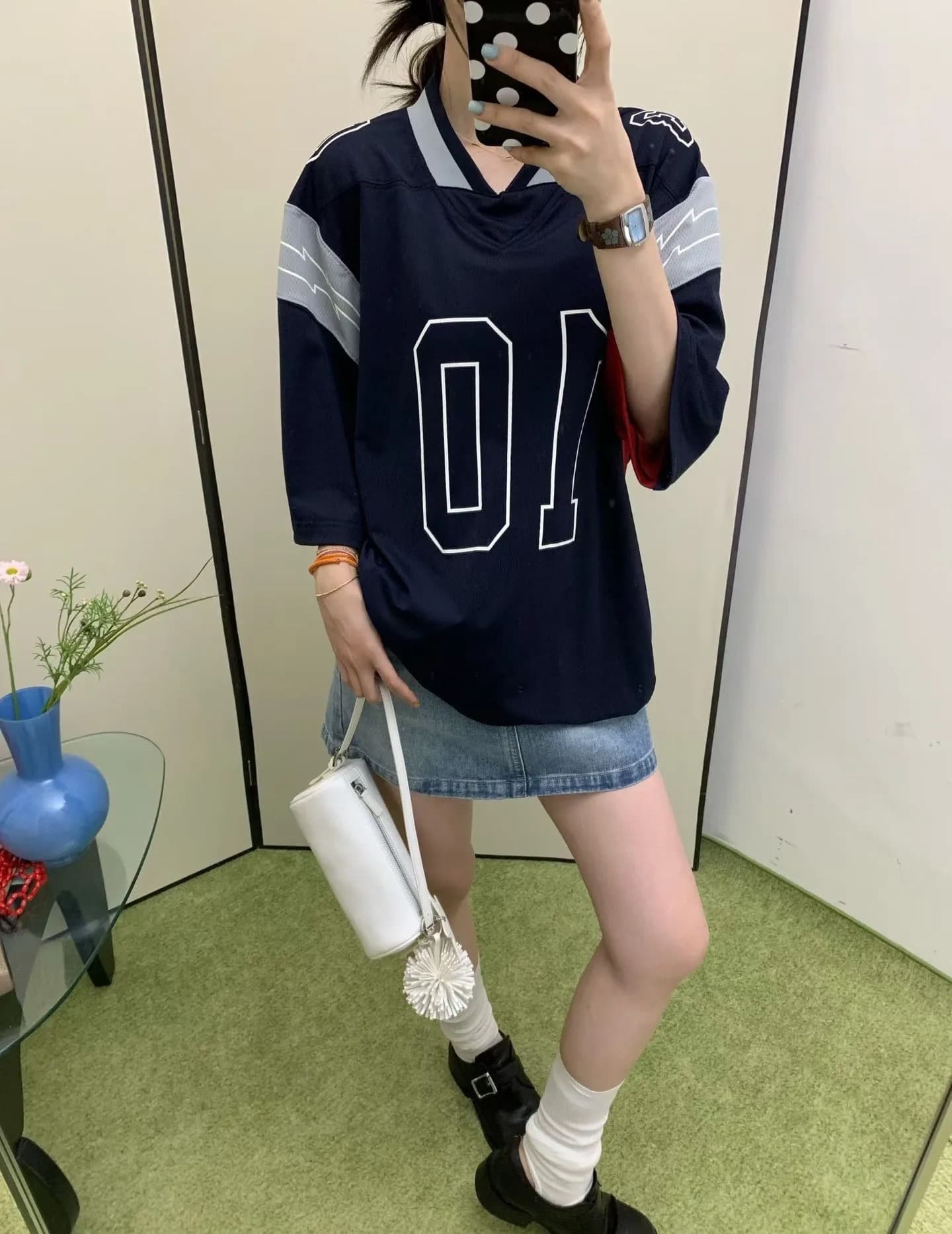 광저우 원단 반팔 티셔츠 여성 상세 이미지 4