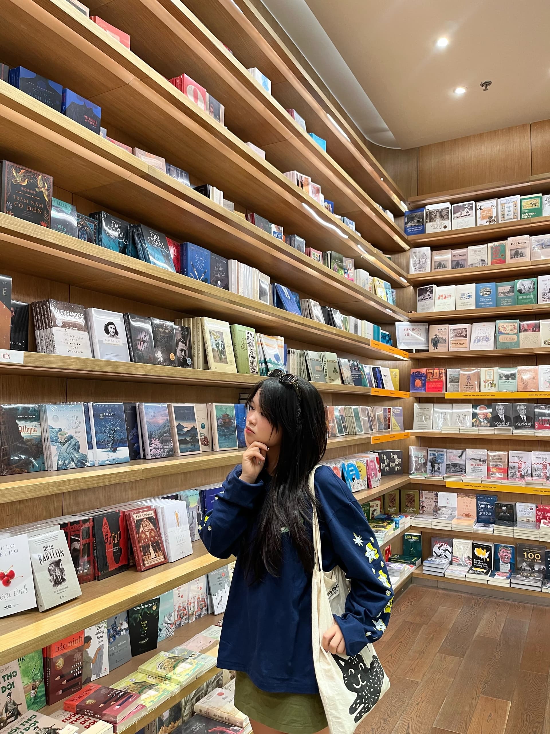 높은 품질 순면 200그램 21 빗질하다 정밀 프린트 가을 루즈핏 긴팔 티셔츠 여성 상세 이미지 5