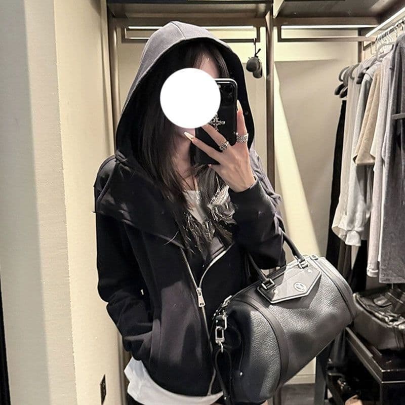 얇은 스타일 원본 솜씨 순수한 Mianhua 면 복합 암소 후드티 여성 상세 이미지 11