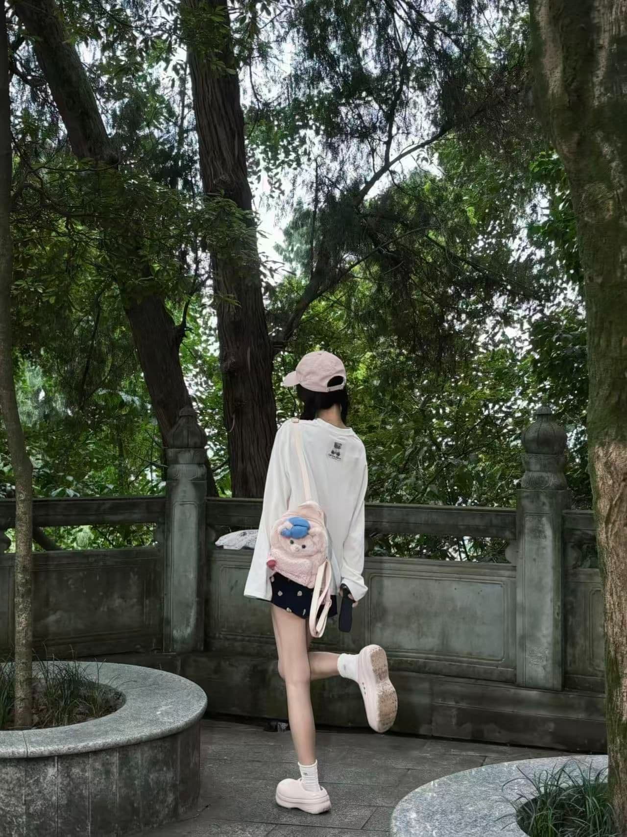 높은 품질 순면 200그램 21 빗질하다 정밀 프린트 가을 루즈핏 긴팔 티셔츠 여성 상세 이미지 2