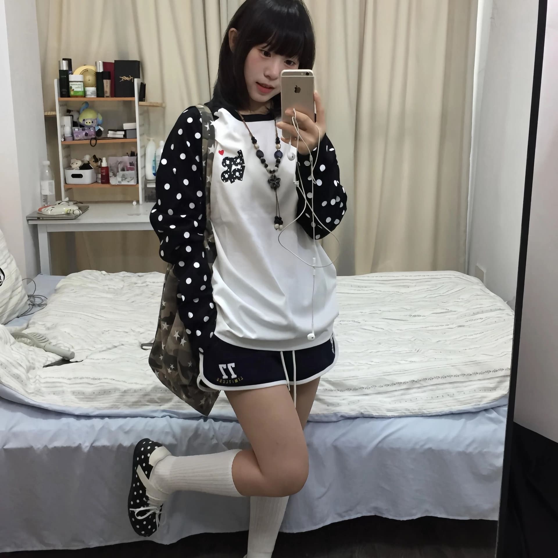좋은 품질 비 압력 그림 19 지점 220 그램 순면 긴팔 티셔츠 여성 이미지 5