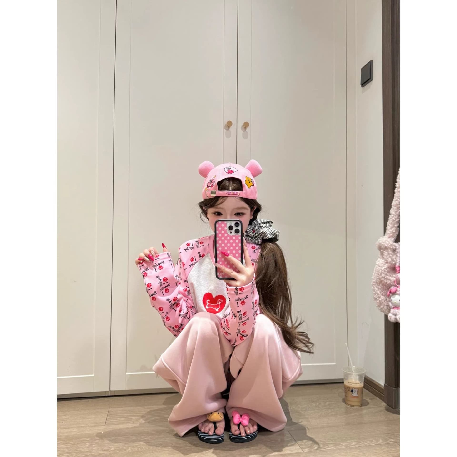원본 솜씨 이후 패키지 칼라 순면 220 그램 프린트 긴팔 티셔츠 여성 상세 이미지 5