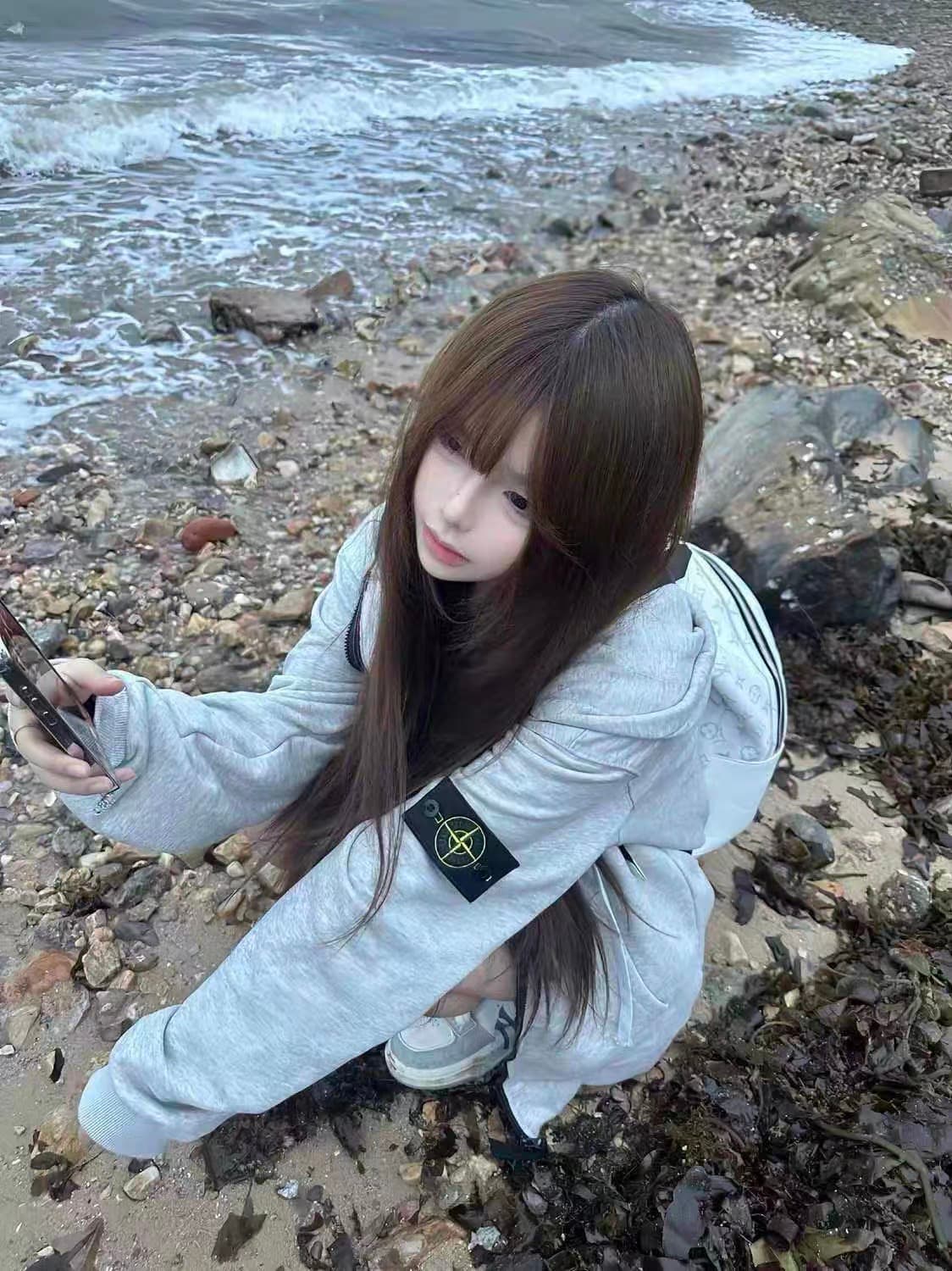 좋은 품질 원본 솜씨 휘장 부형제 순수한 Mianhua 면 복합 후드 티 스웨터 여성 이미지 2