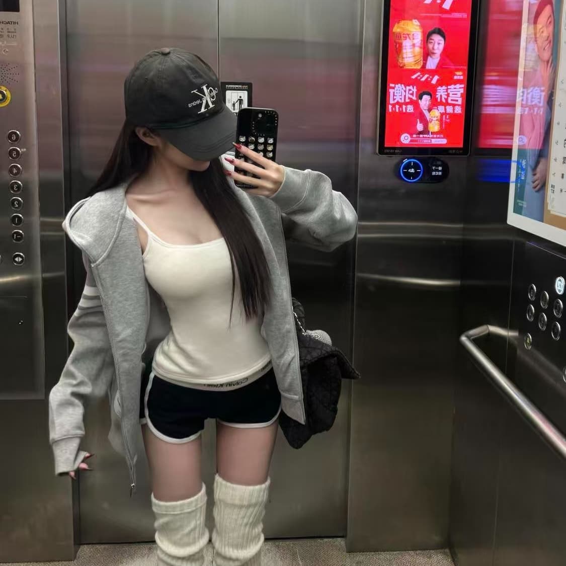 얇은 스타일 털이 있는 원본 인사이드 막대기 소매 타이로드 순수한 Mianhua 면 복합 지퍼 후드티 여성 상세 이미지 3