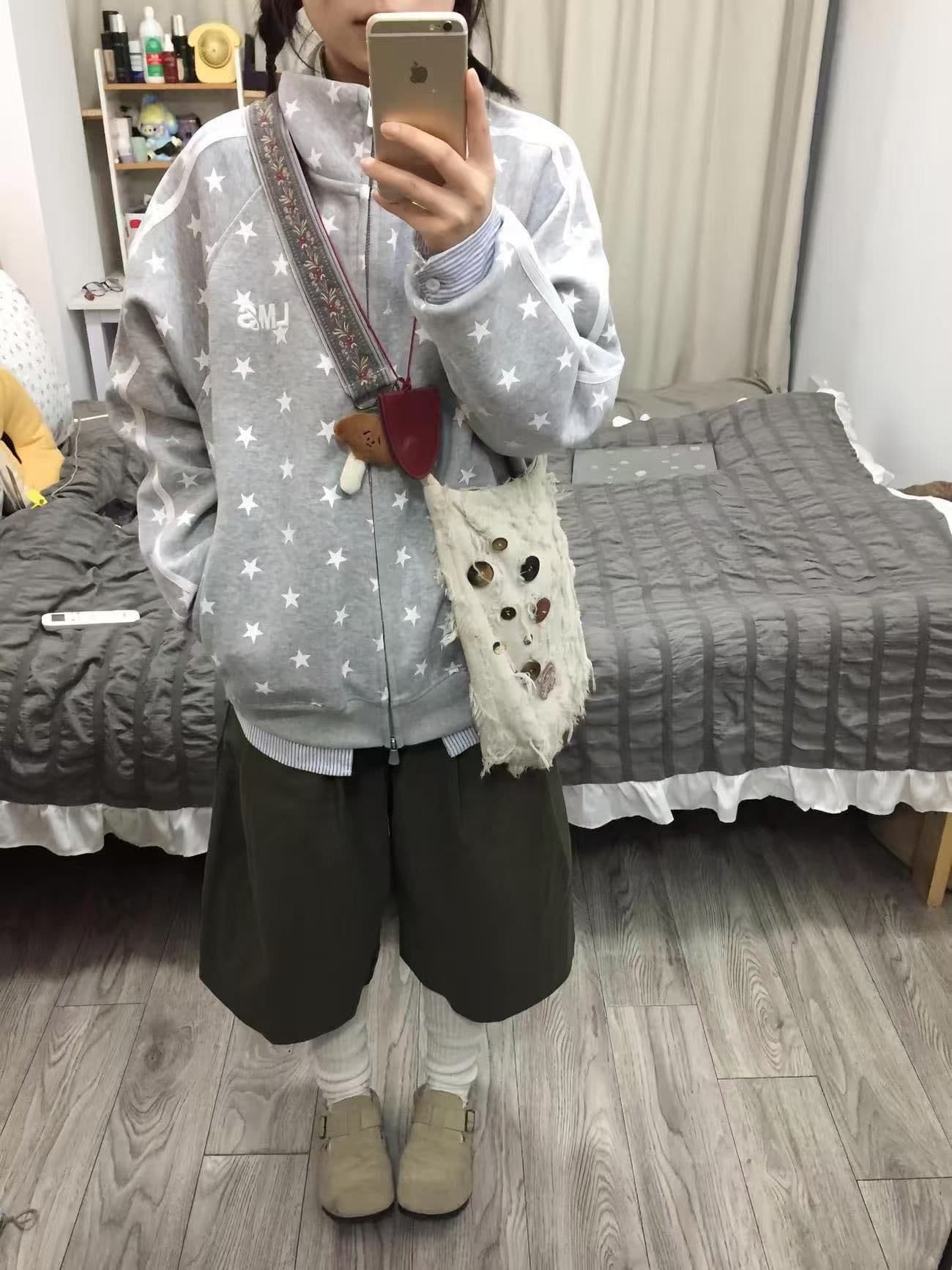 얇은 스타일 털이 있는 클립 칼라 것 자수 순수한 Mianhua 면 복합 후드티 여성 상세 이미지 11