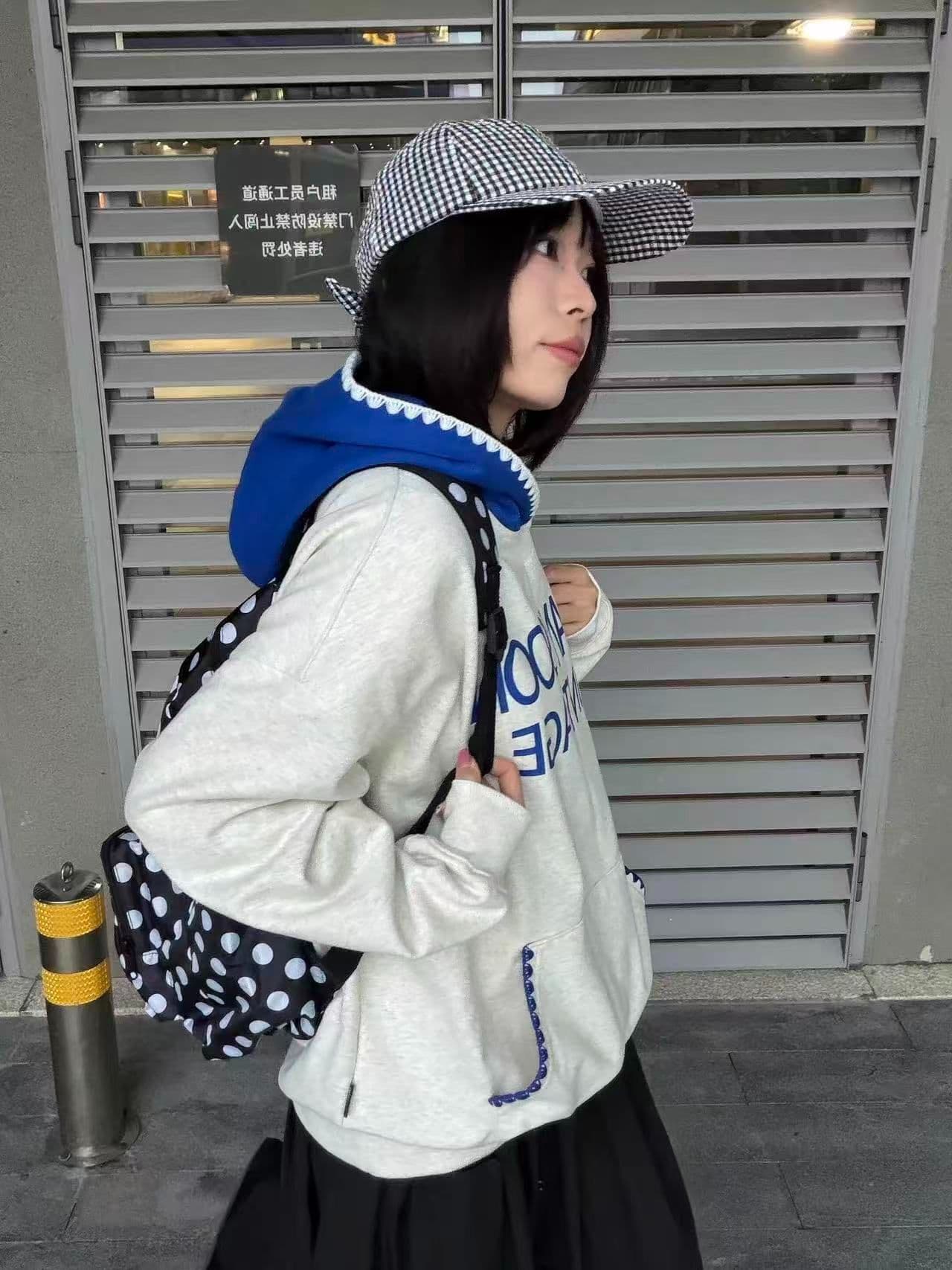 얇은 스타일 털이 있는 원본 솜씨 프린트 만 꽃 순수한 Mianhua 면 후드 티 스웨터 여성 이미지 4