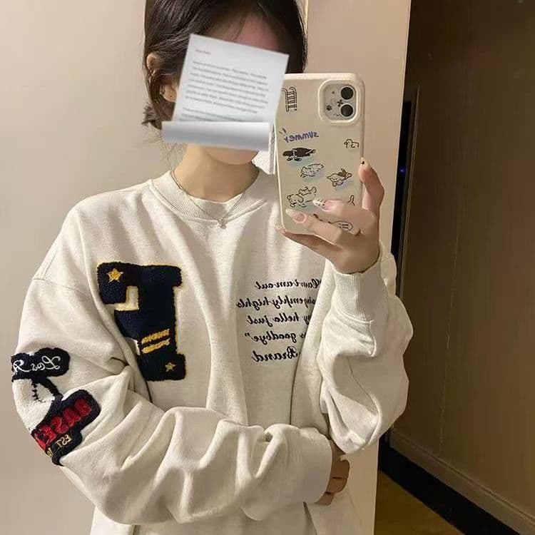 얇은 스타일 털이 있는 순수한 Mianhua 면 복합 후드티 여성 상세 이미지 3