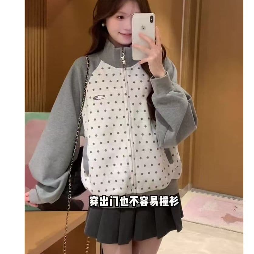 순수한 Mianhua 면 복합 우유 실크 원본 솜씨 알파벳 자수 후드티 여성 상세 이미지 1