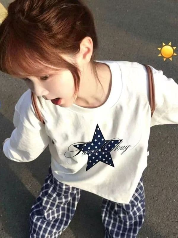 높은 품질 긴팔 티셔츠 21 순면 220 그램 면 이후 패키지 칼라 봄 가을 새로운 라운드 넥 프린트 맨위 이미지 3
