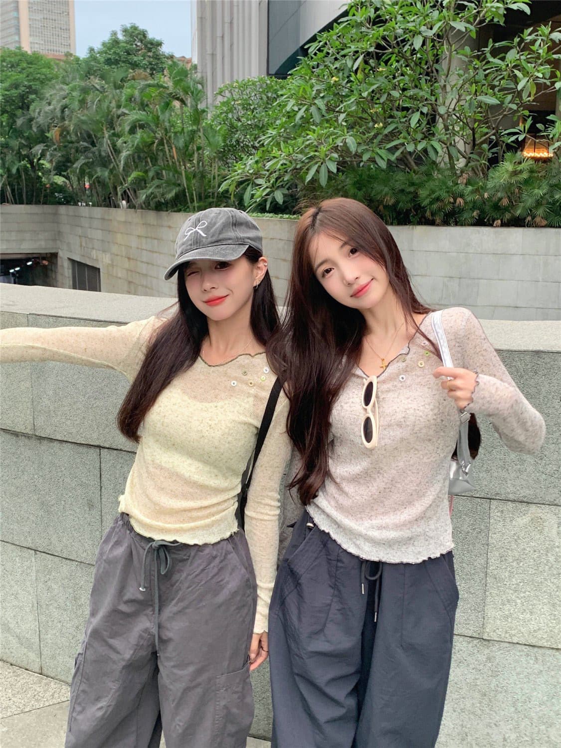 한국 눈꽃 얼어서 고움 귀 단색 도루 센스 니트 긴 소매 가을 한국 스타일 캐주얼 다용도 단색 여성 상세 이미지 1