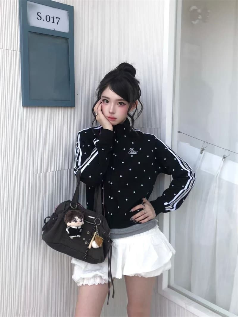 얇은 스타일 원본 리본 자수 순수한 Mianhua 면 복합 쇼트 스타일 후드티 여성 상세 이미지 4