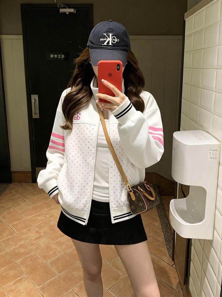 원본 것 3개 바 프린트 이후 패키지 칼라 순수한 Mianhua 면 복합 얇은 스타일 털이 있는 후드티 여성 상세 이미지 3