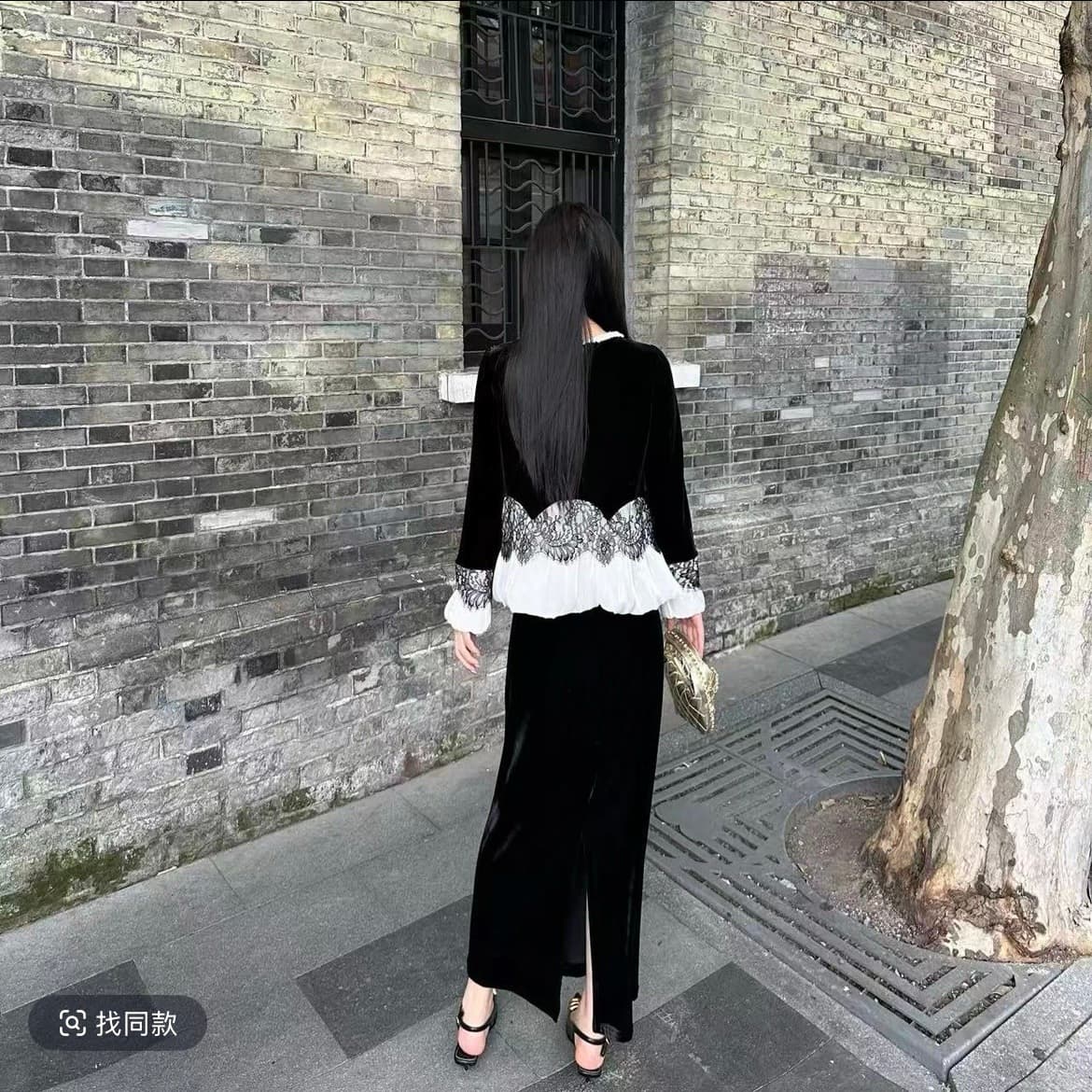 고양이 일곱 일곱 2026 이른 가을 새로운 외국 가스 패션 다용도 패치워크 레이스 반신 치마 세트 q53tzw5066 상세 이미지 4