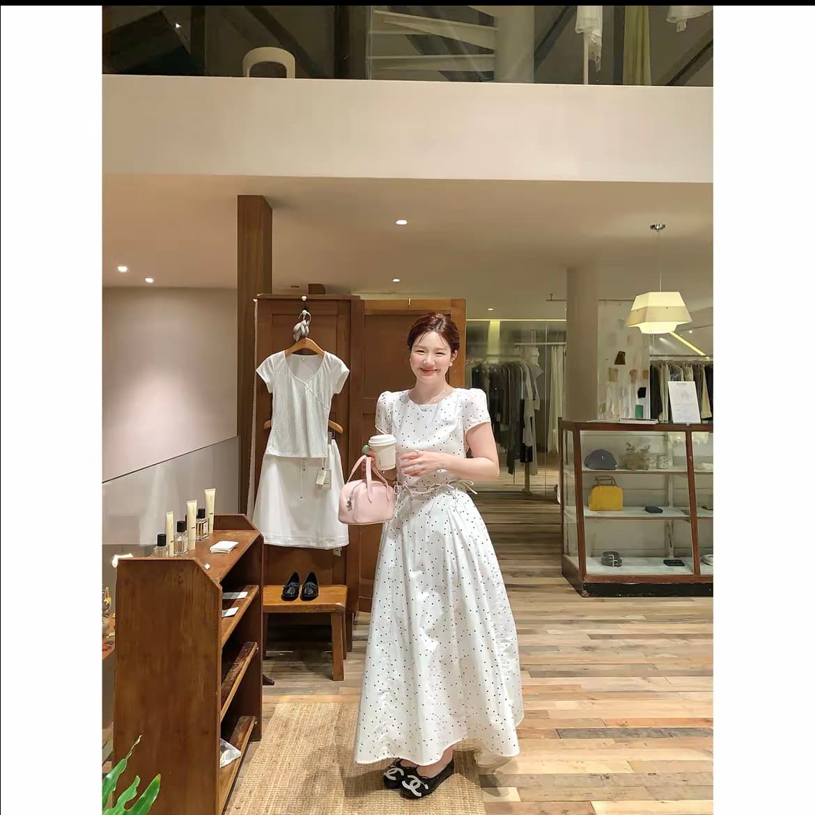 화재 화재 한여름 가볍게 한 부서 나비 매듭 허리 홀로우 아웃 드레스 l44624hh6l44697hh6 상세 이미지 6