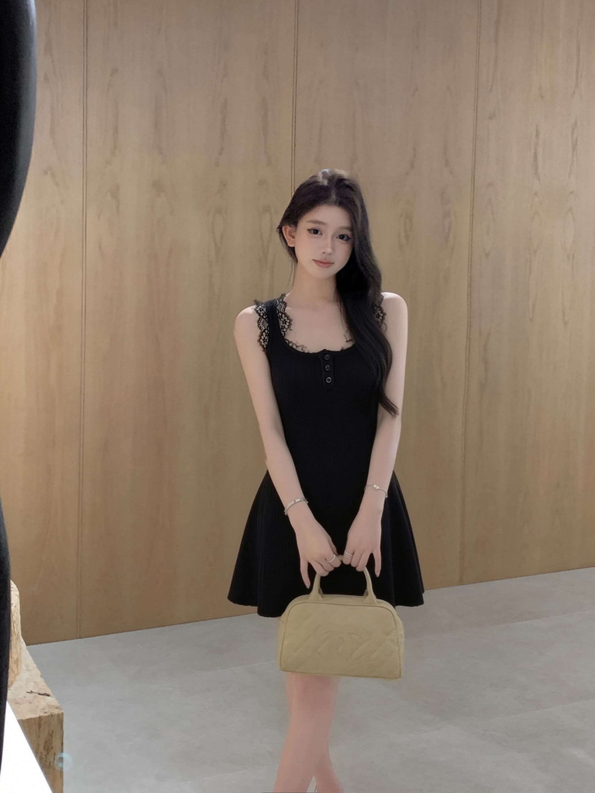 핫걸 디자인 센스 외출용 허리 수축 구덩이 기사 새싹 리본 가슴 등받이 쿠션 심장 여성 드레스 여름 상세 이미지 4