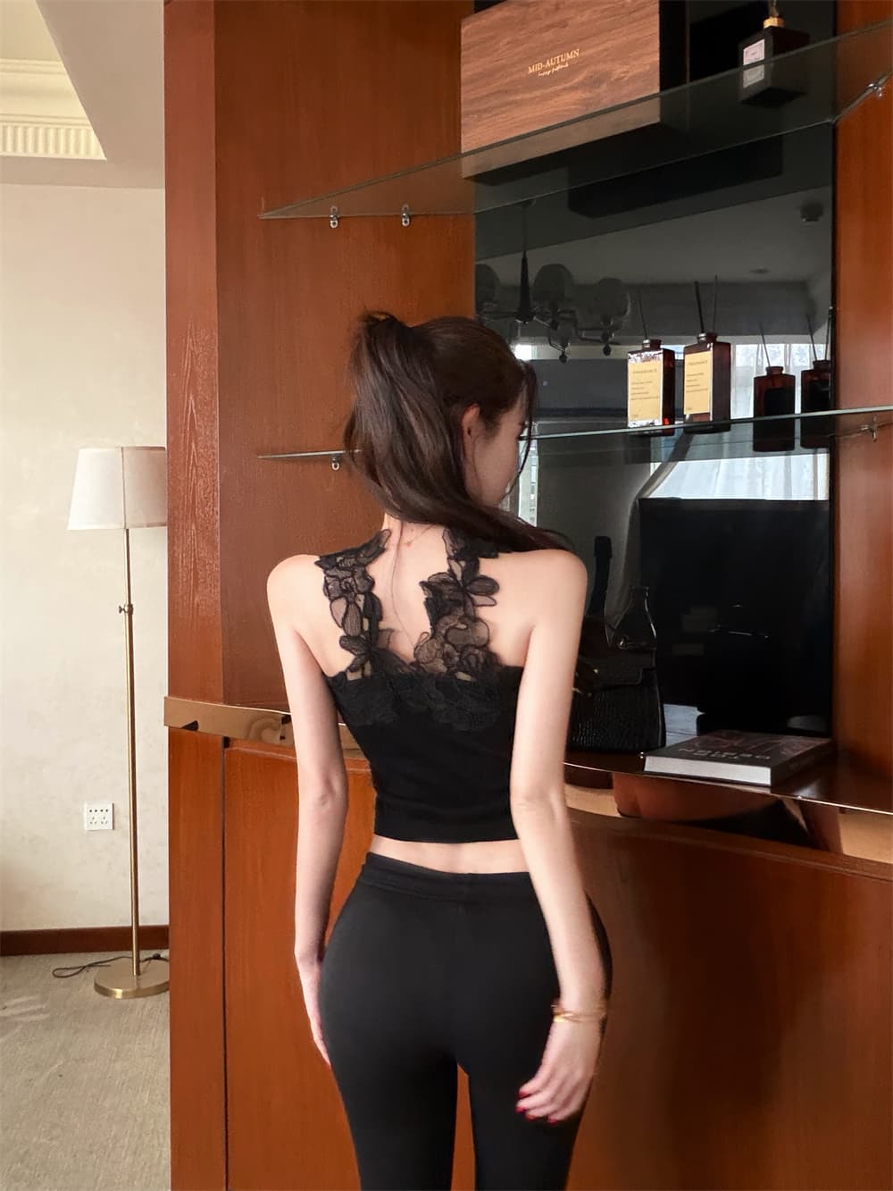사용자 지정 주식 선 레이스 몸매 가꾸기 니트 조끼 상세 이미지 15