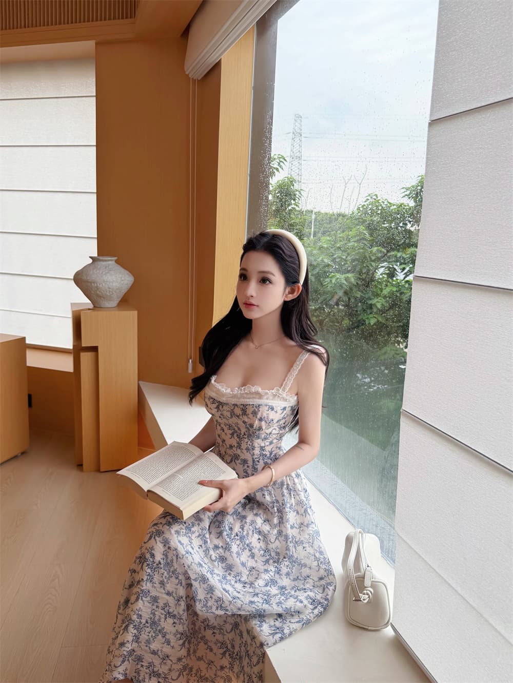 꽃무늬 철자 레이스 슬립 프랑스식 드레스 상세 이미지 15
