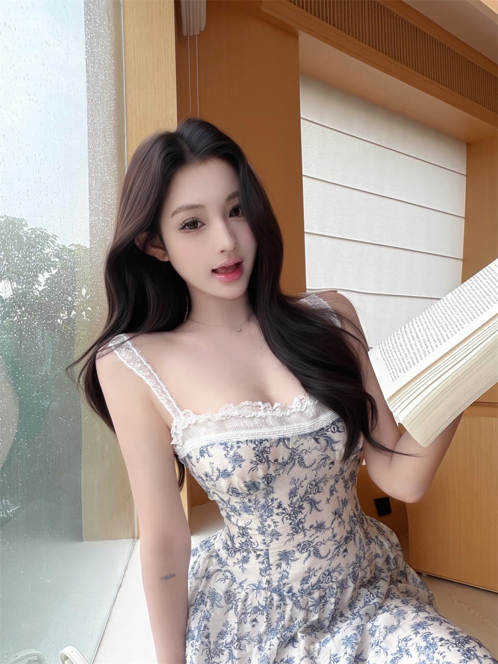 꽃무늬 철자 레이스 슬립 프랑스식 드레스 상세 이미지 16