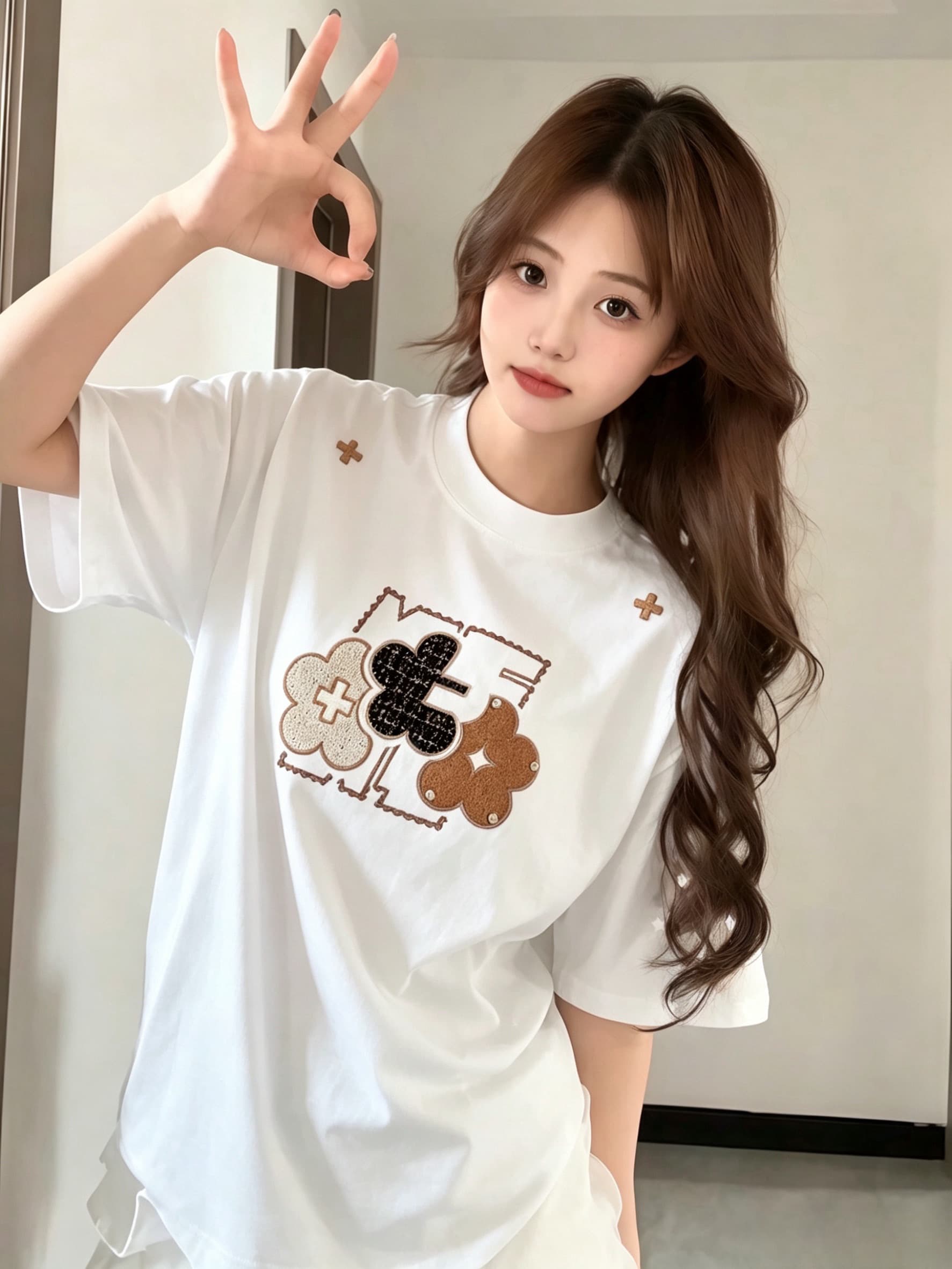 됐어. 개체 같은 단락 더블 실 260 그램 마 사전 수축 작은 샤넬 스타일 네리 가게 천 비즈 박기 반팔 상세 이미지 1