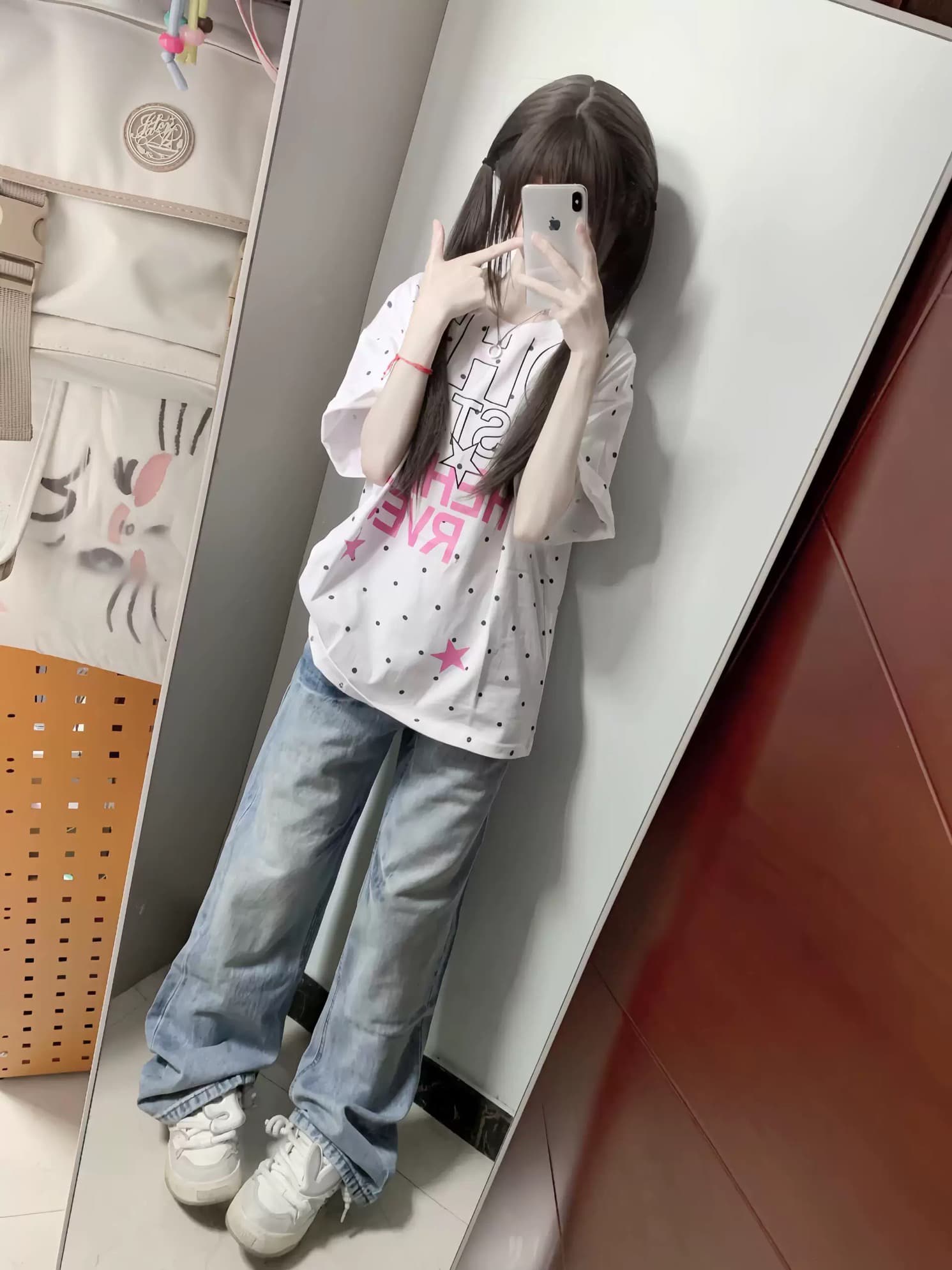프린트 보안 버클 행침 카드 순면 220 그램 반팔 티셔츠 이미지 3