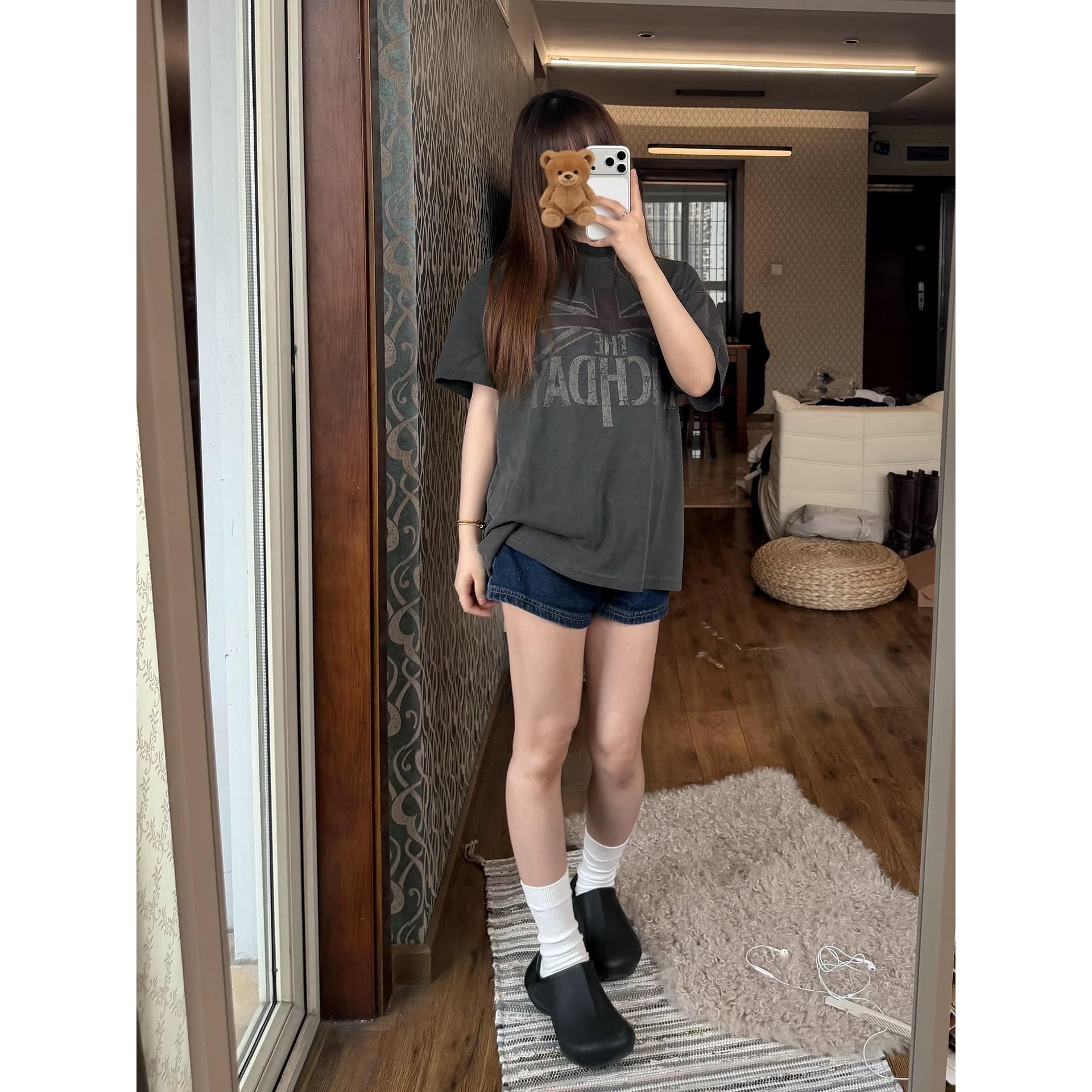 프린트 순면 220 그램 반팔 티셔츠 이미지 5