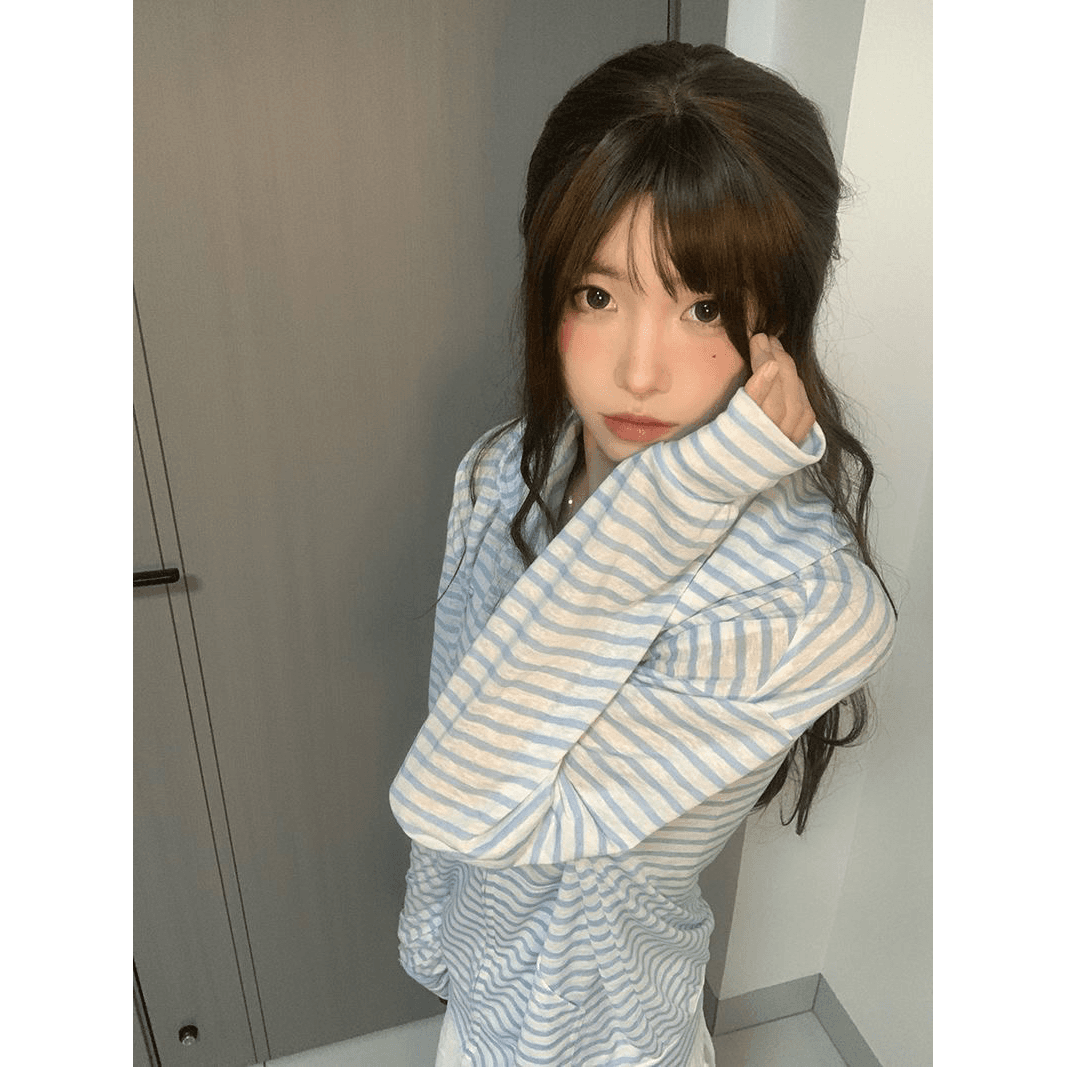 원본 솜씨 프린트 이중층 모자 광저우 라이 경기 서울 원단 후드 자외선 차단 블라우스 이미지 5