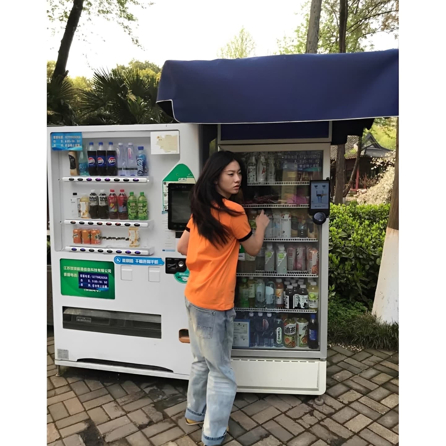 원본 원단 완제품 프린트 210 그램 95 면 배색 패치워크 주황색 반팔 티셔츠 상세 이미지 5
