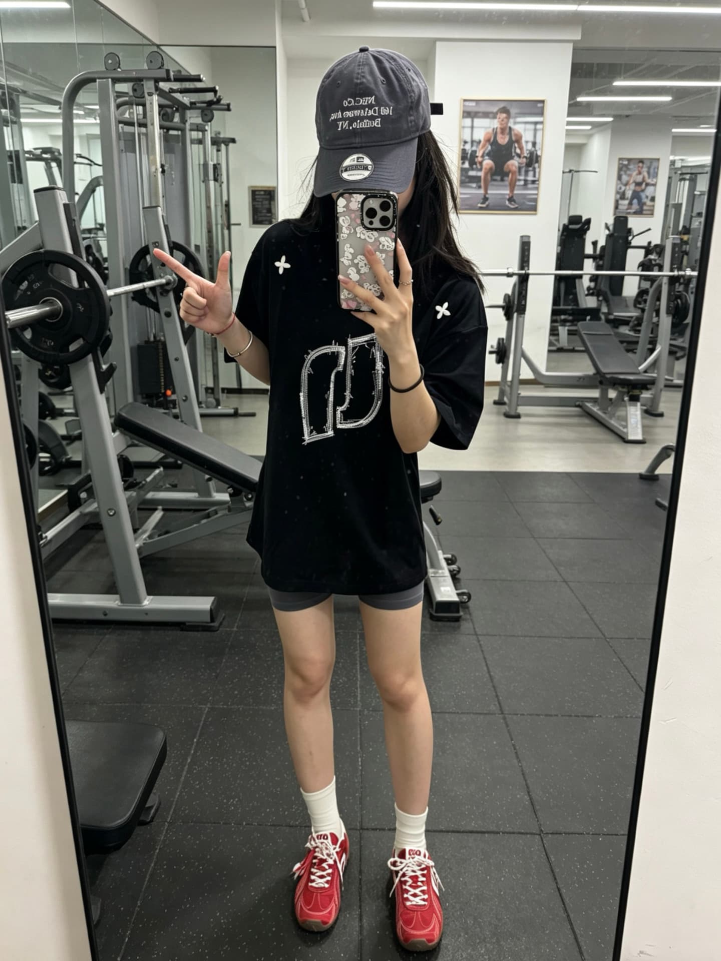 좋은 품질 자수 네리 가게 천 19 지점 220 그램 순면 반팔 티셔츠 이미지 2