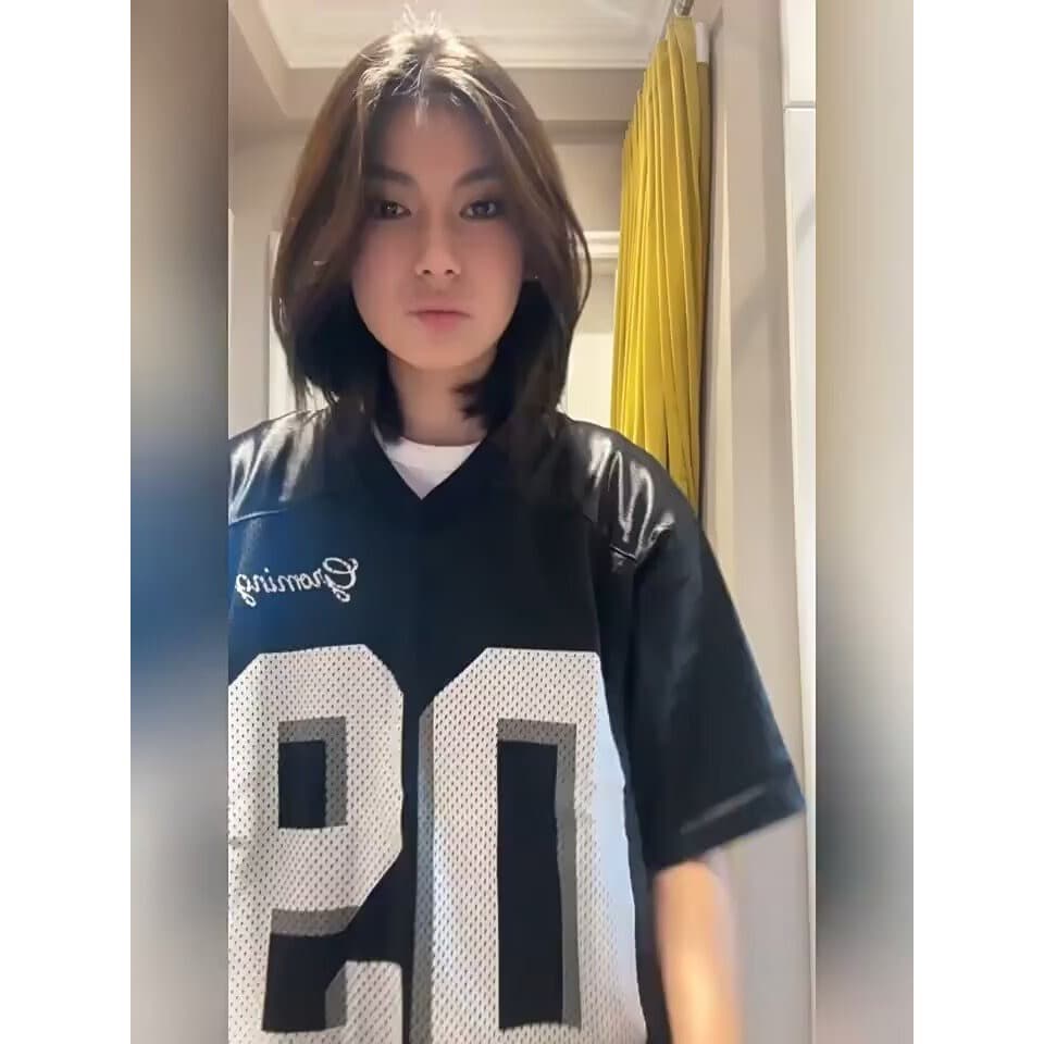 아메리칸 럭비 서비스 소년 여름 패션 메쉬 반팔 통기성 루즈핏 운동 티셔츠 조수 브랜드 패치워크 맨위 상세 이미지 5