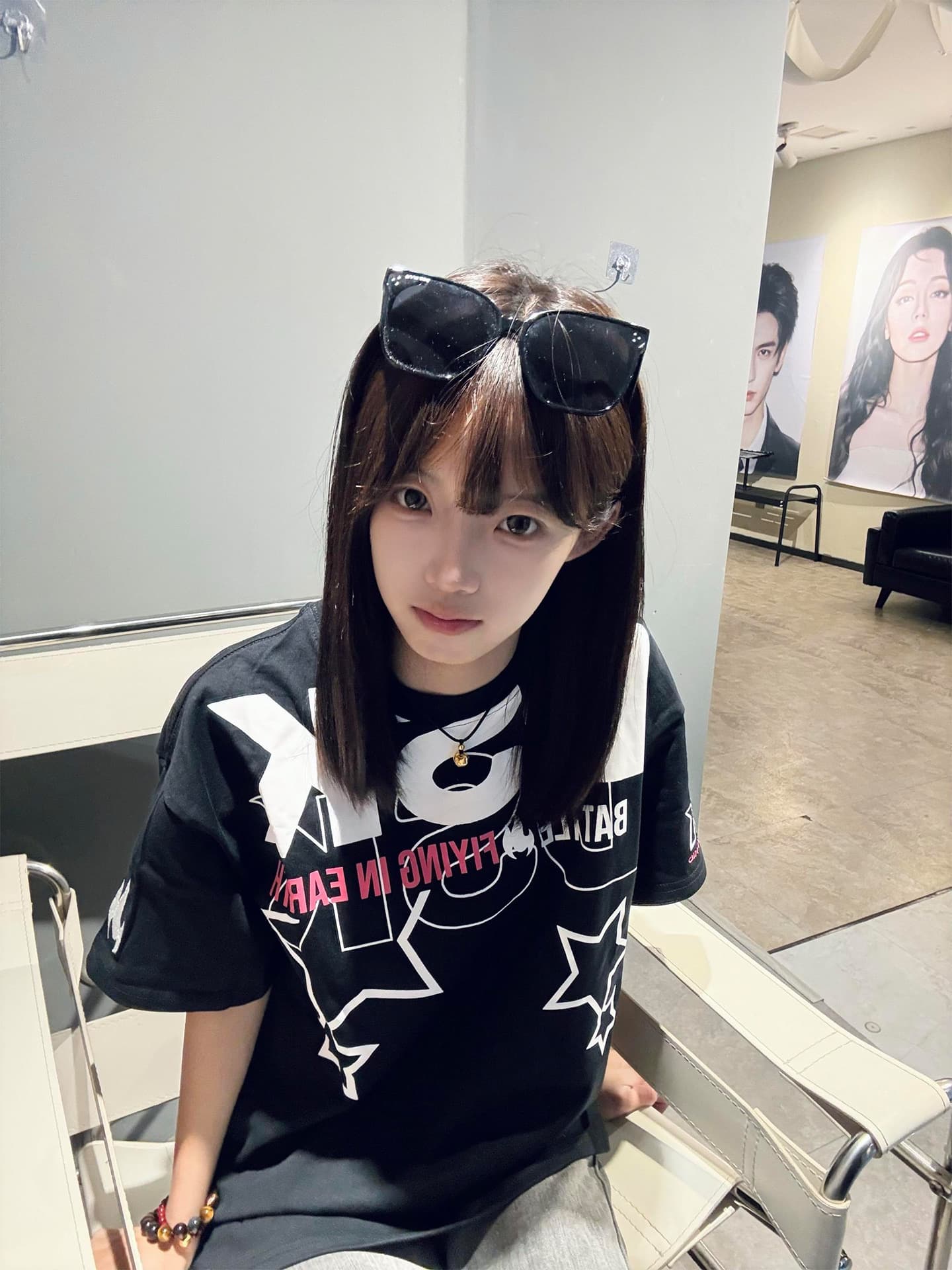 원본 올린 사람 : 에디션 전후 프린트 소매 자수 19 지점 220 그램 순면 반팔 티셔츠 상세 이미지 1
