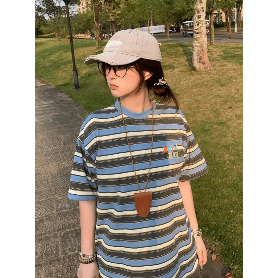 자수 네리 가게 천 순면 220 그램 반팔 티셔츠 이미지 5