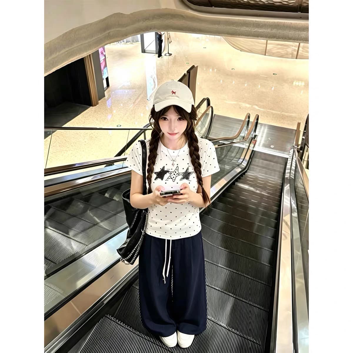 220 그램 40 빗질하다 92 면 8 암모니아 Lun 이후 패키지 칼라 몸매 가꾸기 슬림해 보이는 긍정적 인 어깨 반팔 티셔츠 상세 이미지 4