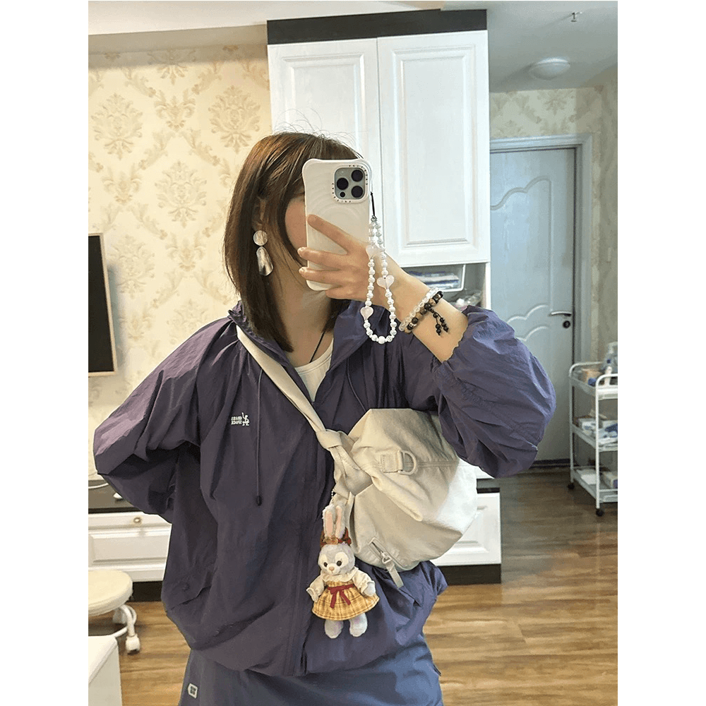 보라색 야외 사이클링 캠핑 후드 자외선 차단 의류 남녀 여름 국방 자외선 얇고 가벼운 통기성 긴팔 이미지 5