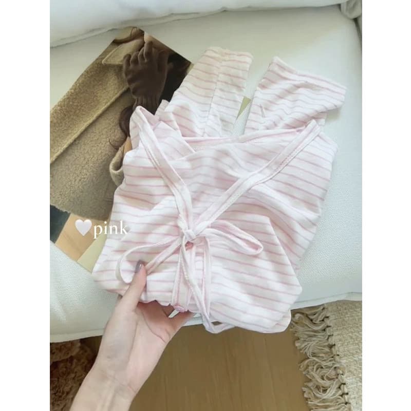 달콤함 부드러운 바람 스트라이프 싱글 줄 버튼 V넥 오픈 가디건 여성 조기 가을 한 부서 루즈핏 캐주얼 긴팔 블라우스 이미지 2