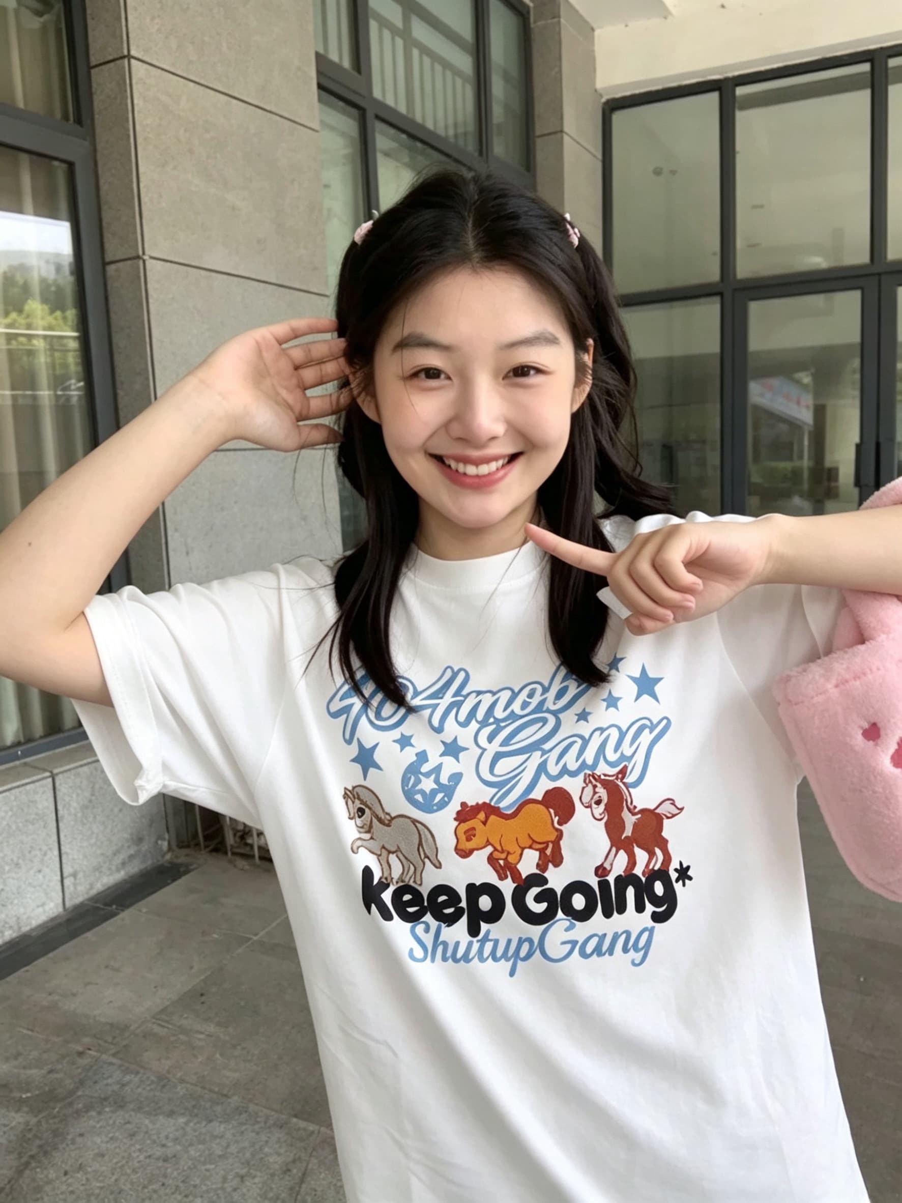 자수 네리 가게 천 프린트 19 지점 220 그램 순면 반팔 티셔츠