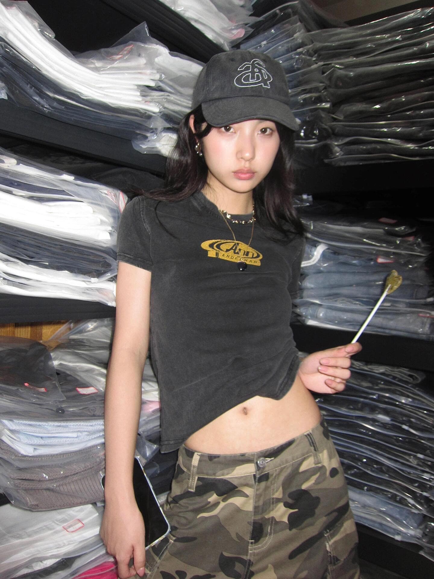 200그램 95 면 5 암모니아 Lun 워싱 마 오래된 아메리칸 레트로 긍정적 인 어깨 반팔 티셔츠 여성