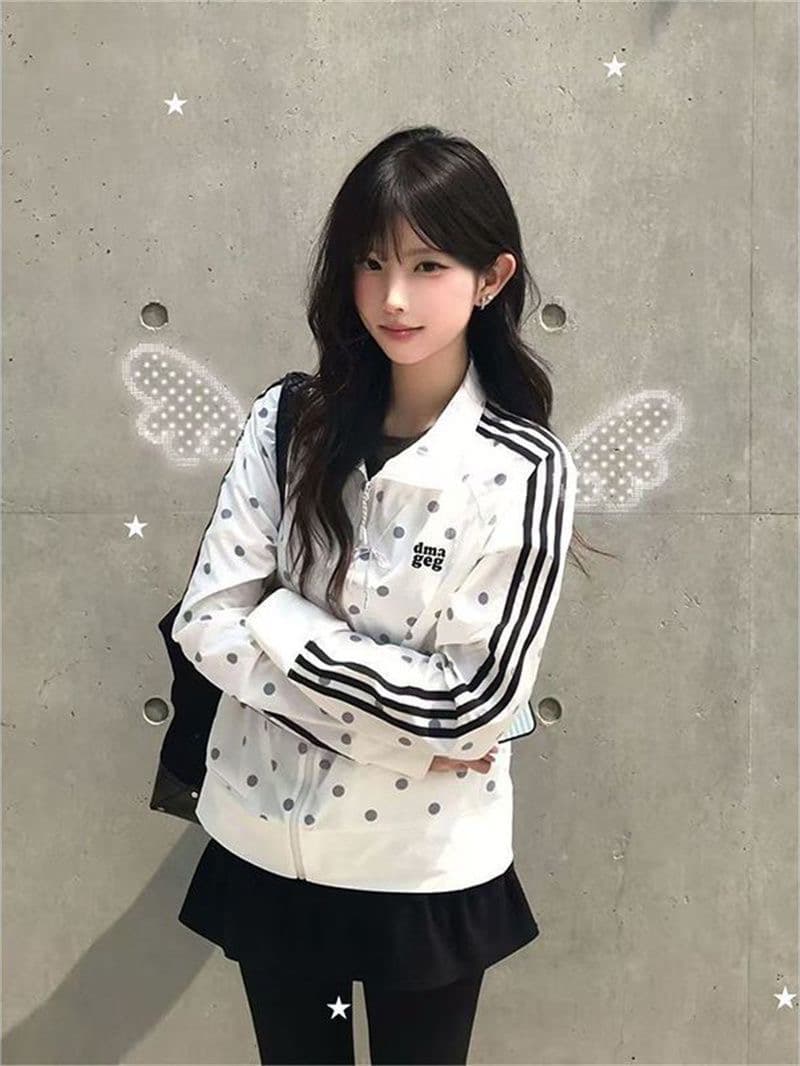 좋은 품질 솜씨 광저우 이중선 그리드 나일론 전체 인쇄 도트 무늬 화이트 스탠드 칼라 자외선 차단 외투