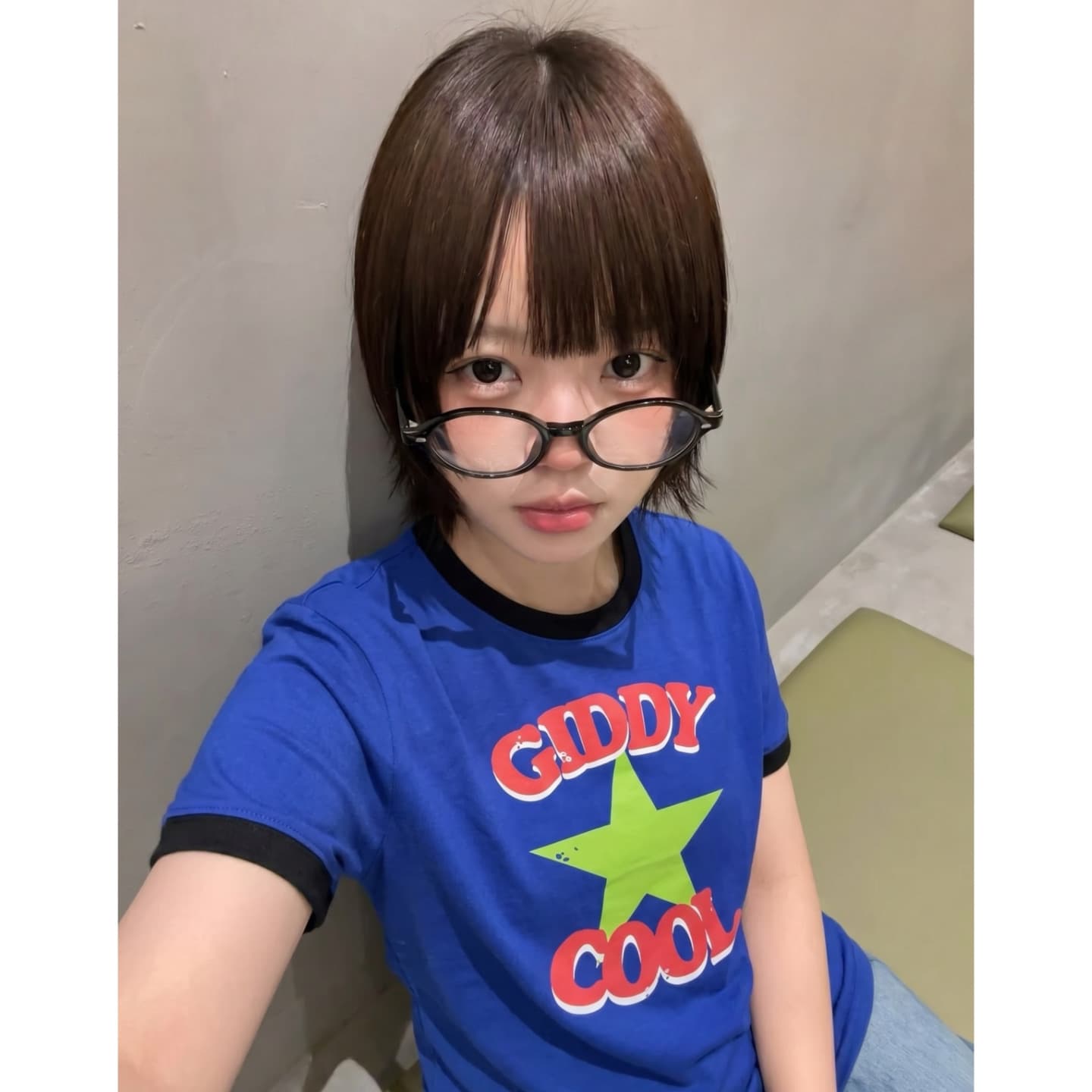 아메리칸 레트로 배색 패치워크 반팔 티셔츠 이미지 3