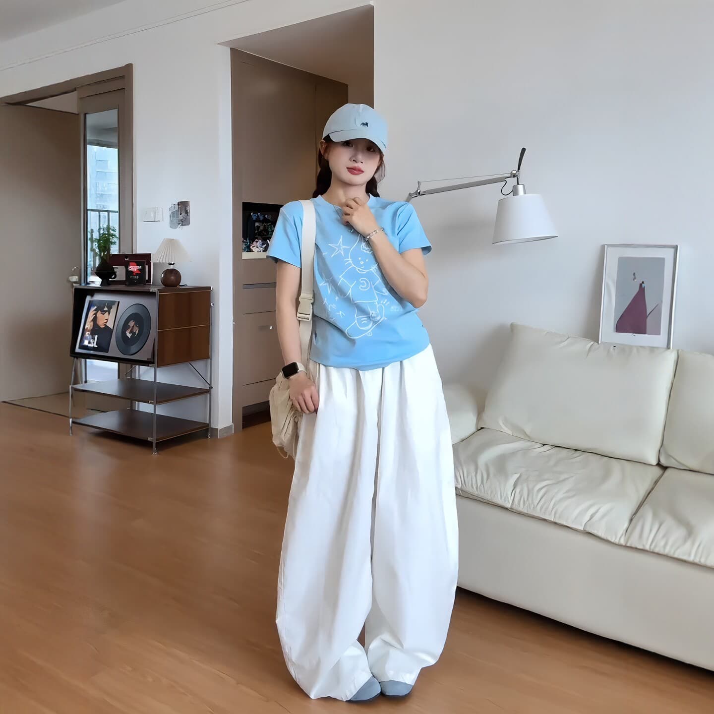 순면 프린트 반팔 티셔츠 이미지 5