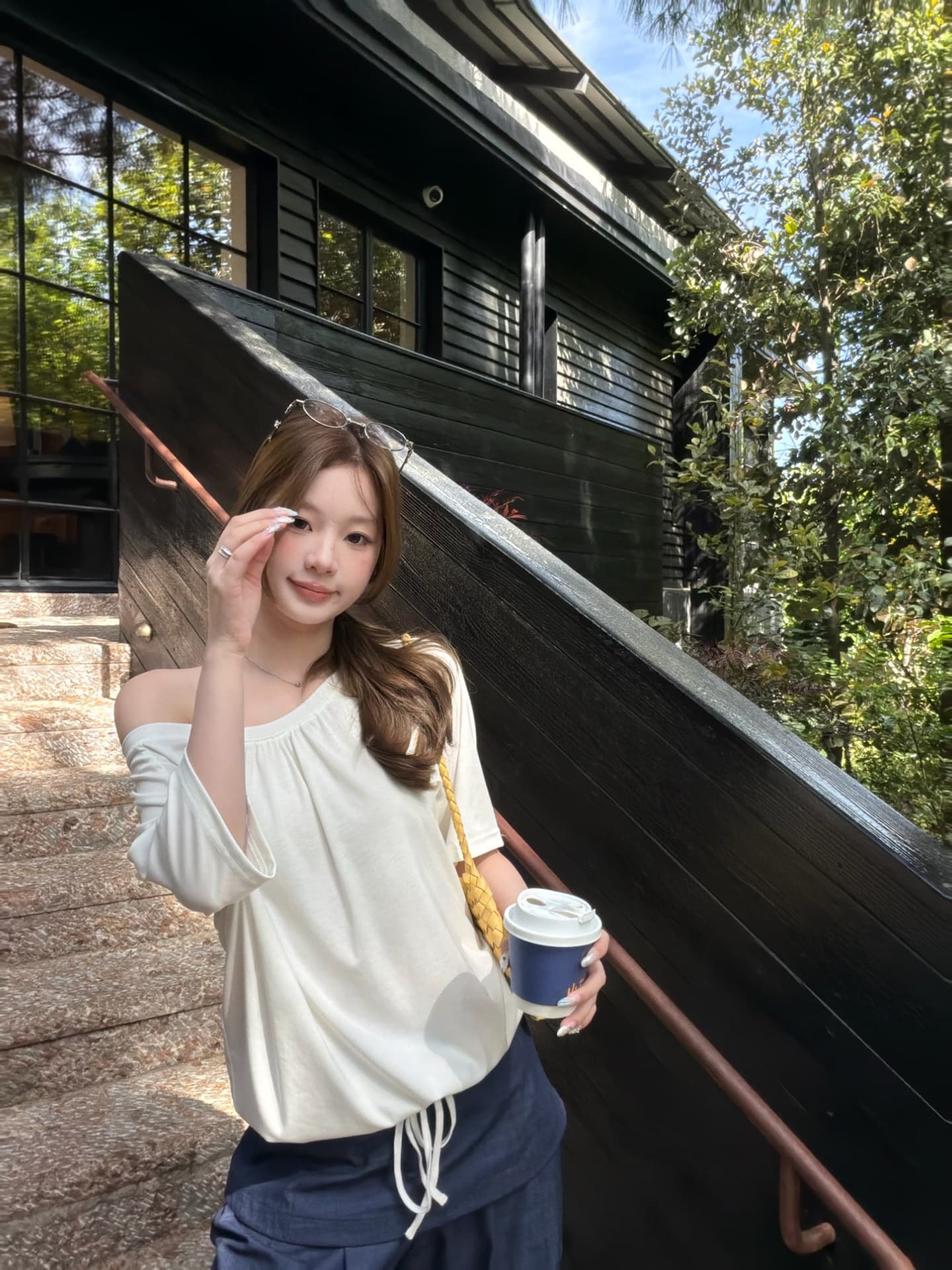 눈꽃 면 수 있습니다. 둘 착용 반팔 맨위 여성 여름 밑단 펌프 로프 u 칼라 펌프 Pleat 비스듬한 칼라 오프숄더 섹시함 티셔츠 상세 이미지 4