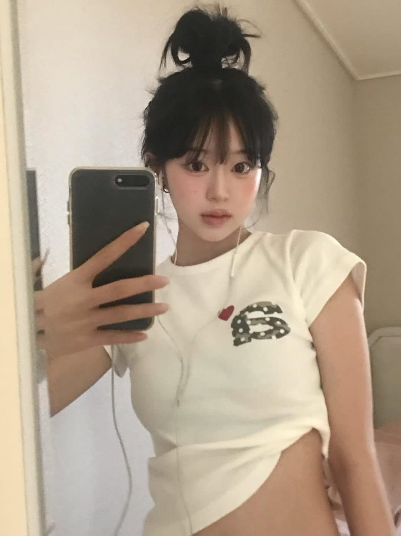 아메리칸 레트로 높음 거리 반팔 티셔츠 여성 여름 프린트 알파벳 핫걸 바람 몸매 가꾸기 패션 맨위 상세 이미지 1