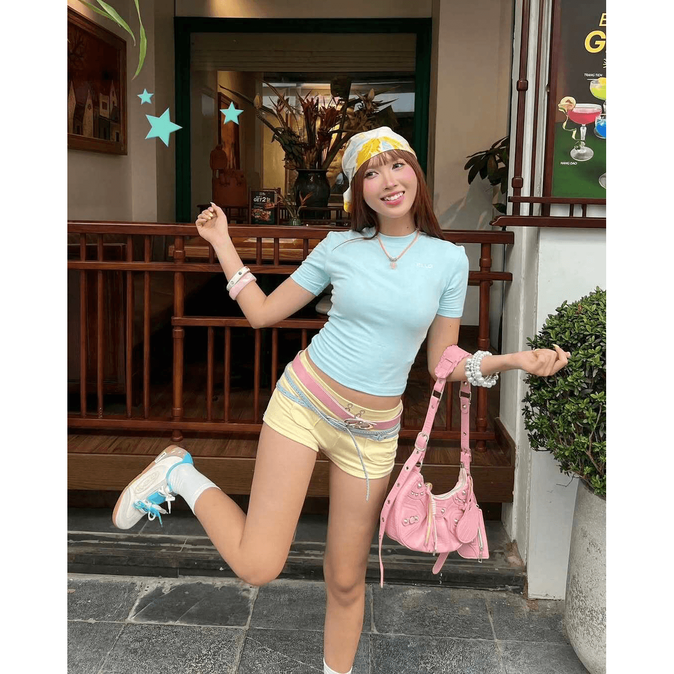 높은 품질 순면 210 그램 40 오스트리아 세대 서울 92 면 8 암모니아 Lun 프린트 몸매 가꾸기 핫걸 반팔 티셔츠 이미지 5