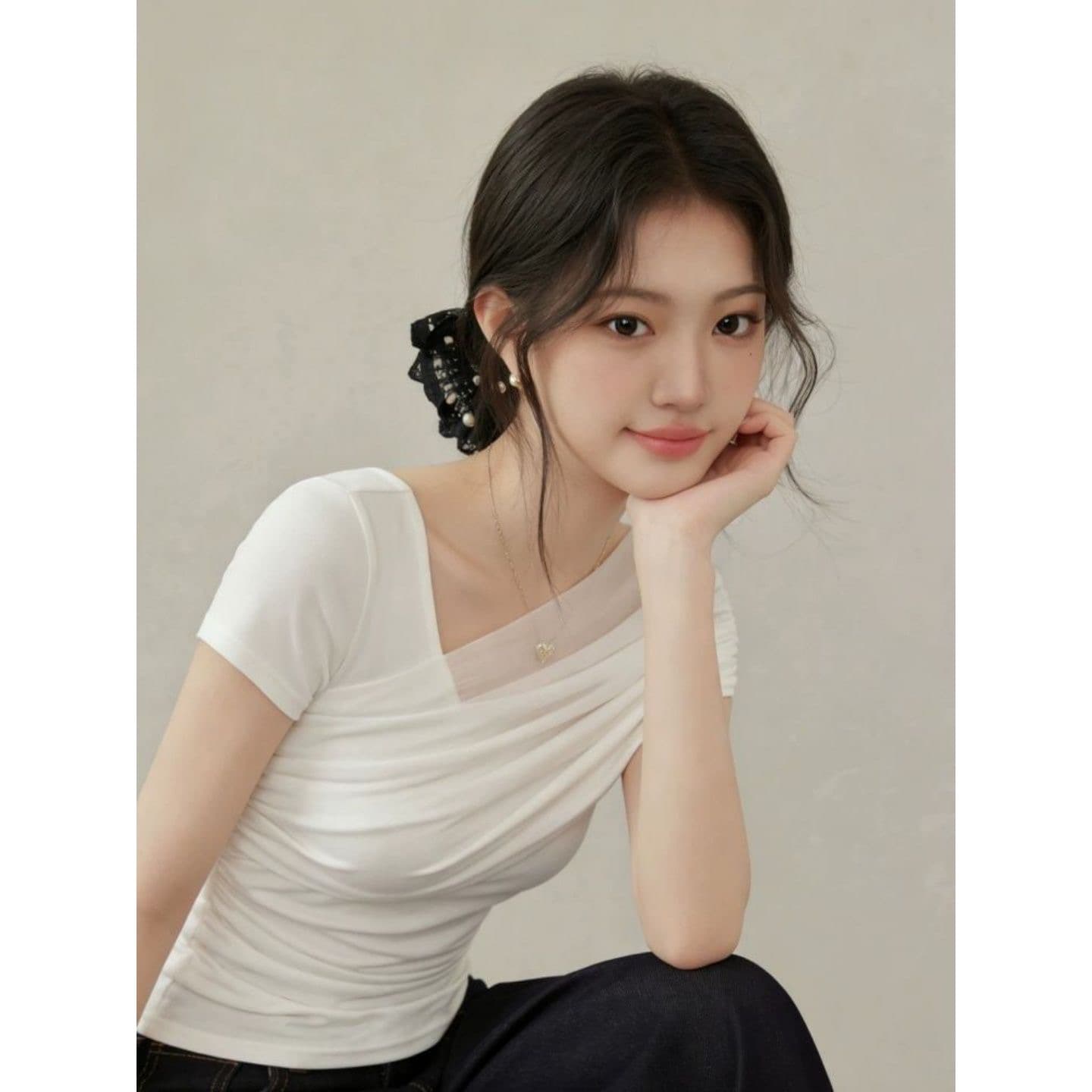 와 사고 방식 모달 260 그램 1 1+ 전체 바느실 여름 몸매 가꾸기 디자인 센스 맨위 이미지 3