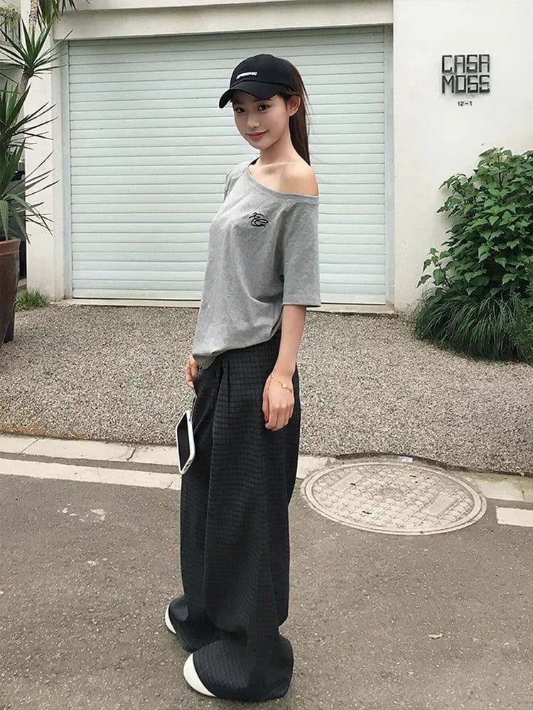 40 오스트리아 세대 서울 92 면 8 암모니아 Lun 220 그램 비스듬한 어깨 오프숄더 티셔츠 새로운 프린트 맨위 이미지 4